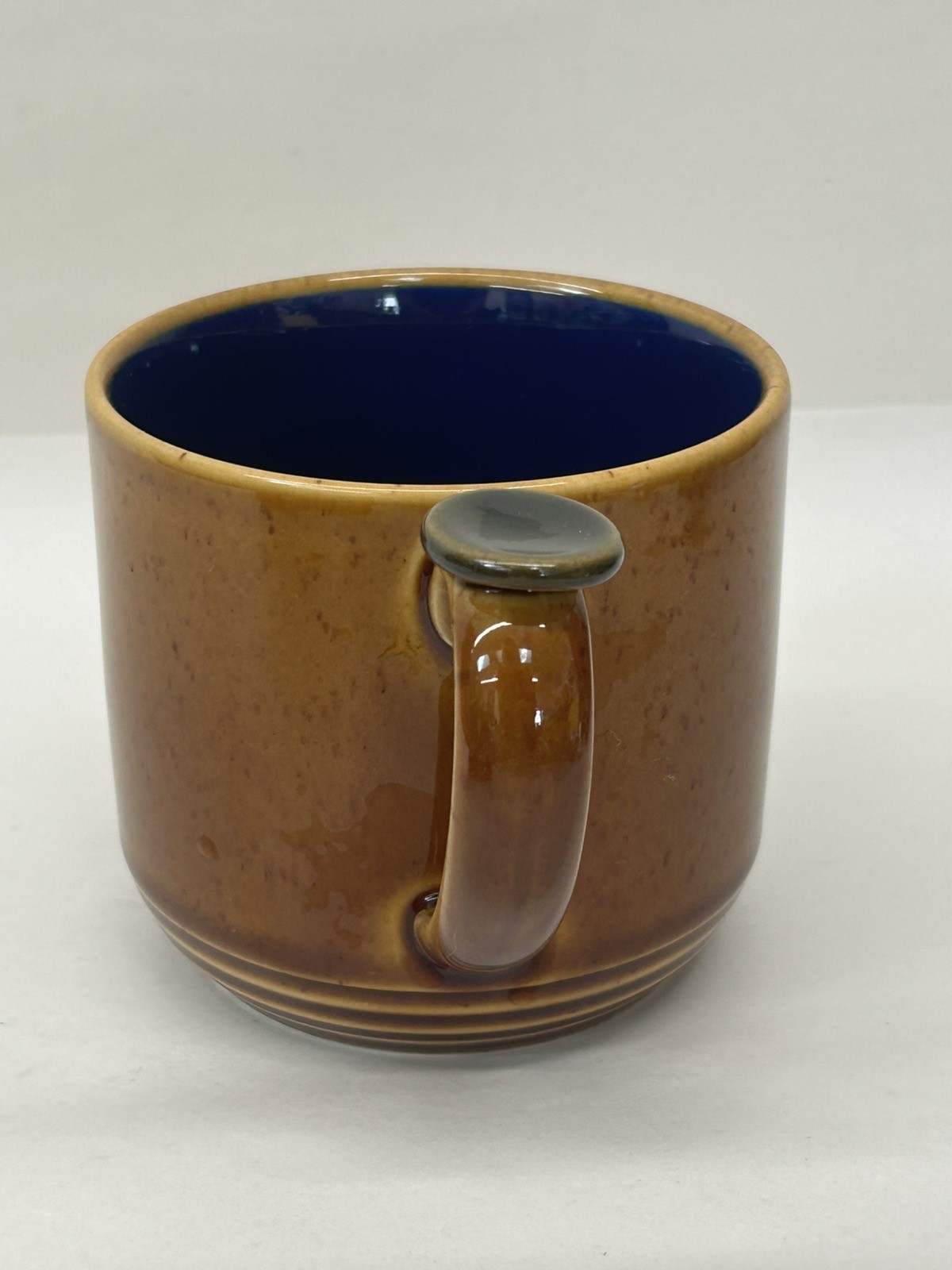 Vintage Lindt Stymeist Colorways Thumbprint Wheat Brown/ Blue Mug