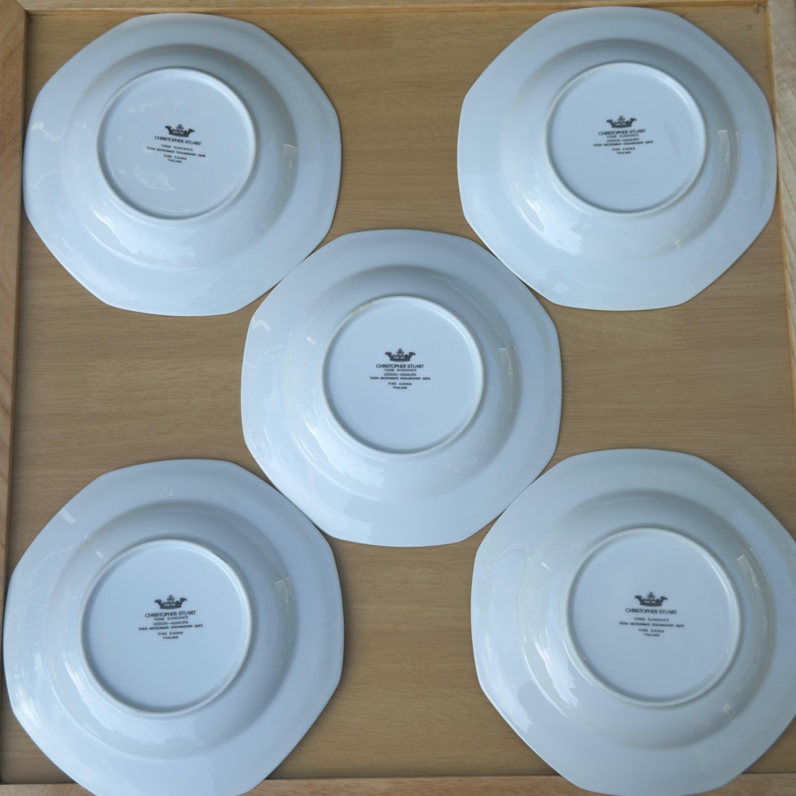 Christopher Stuart – Sundance Fine China – 5 Dinner Plates & 2 Bread Plates