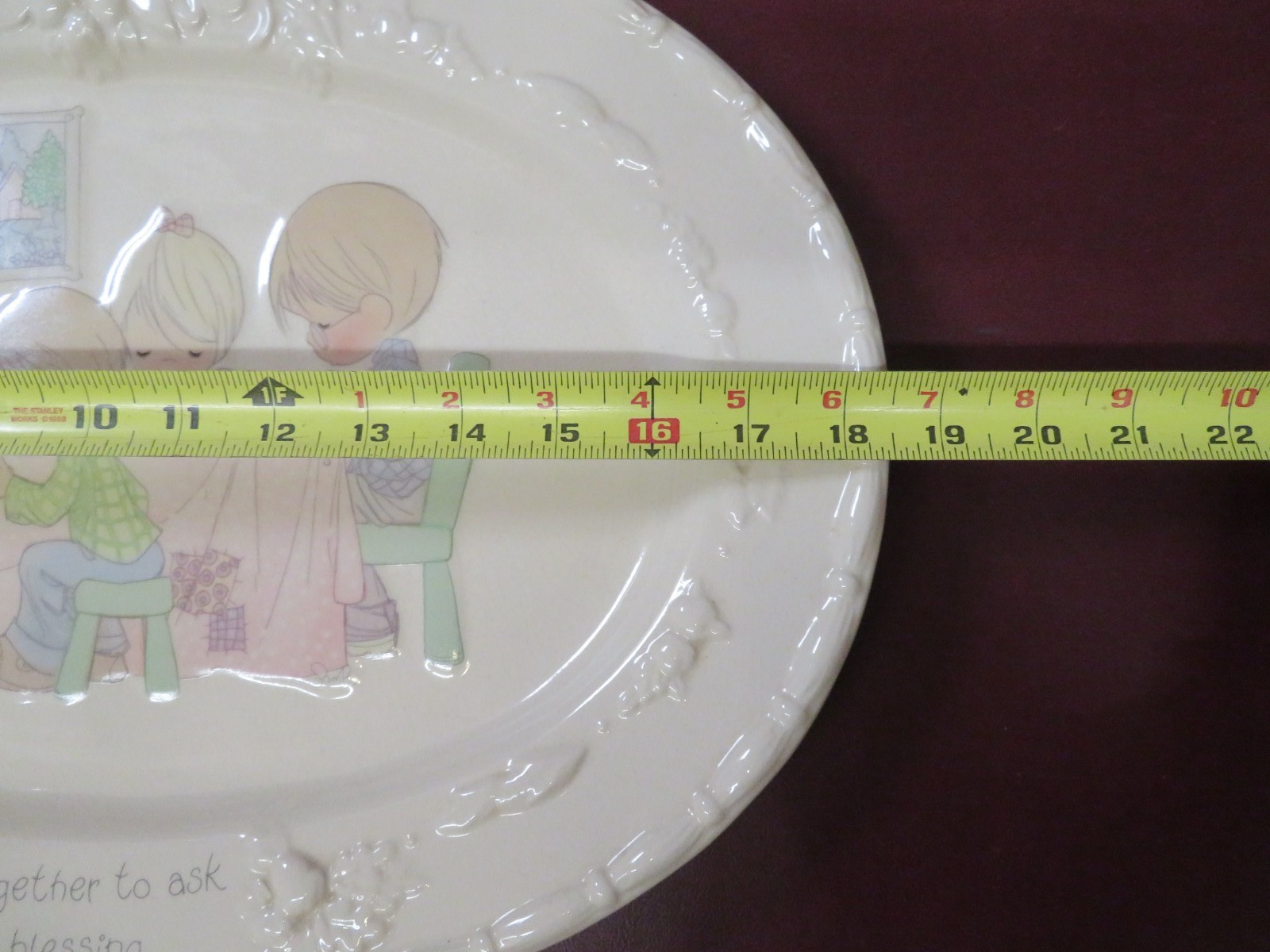 1994 18.5″ Enesco “Precious Moments” Ceramic Serving Platter – Lord’s Blessing