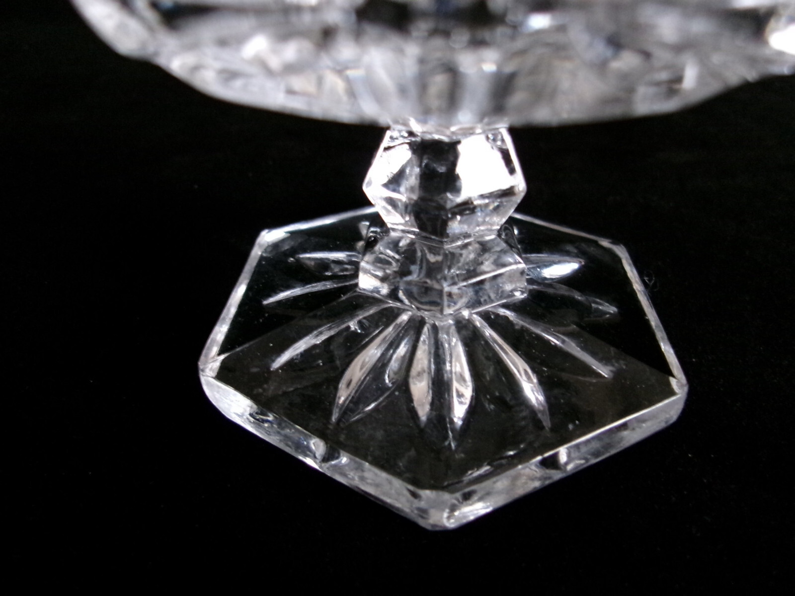 Vintage Clear Glass Crystal Footed Creamer And Sugar Bowl With Lid