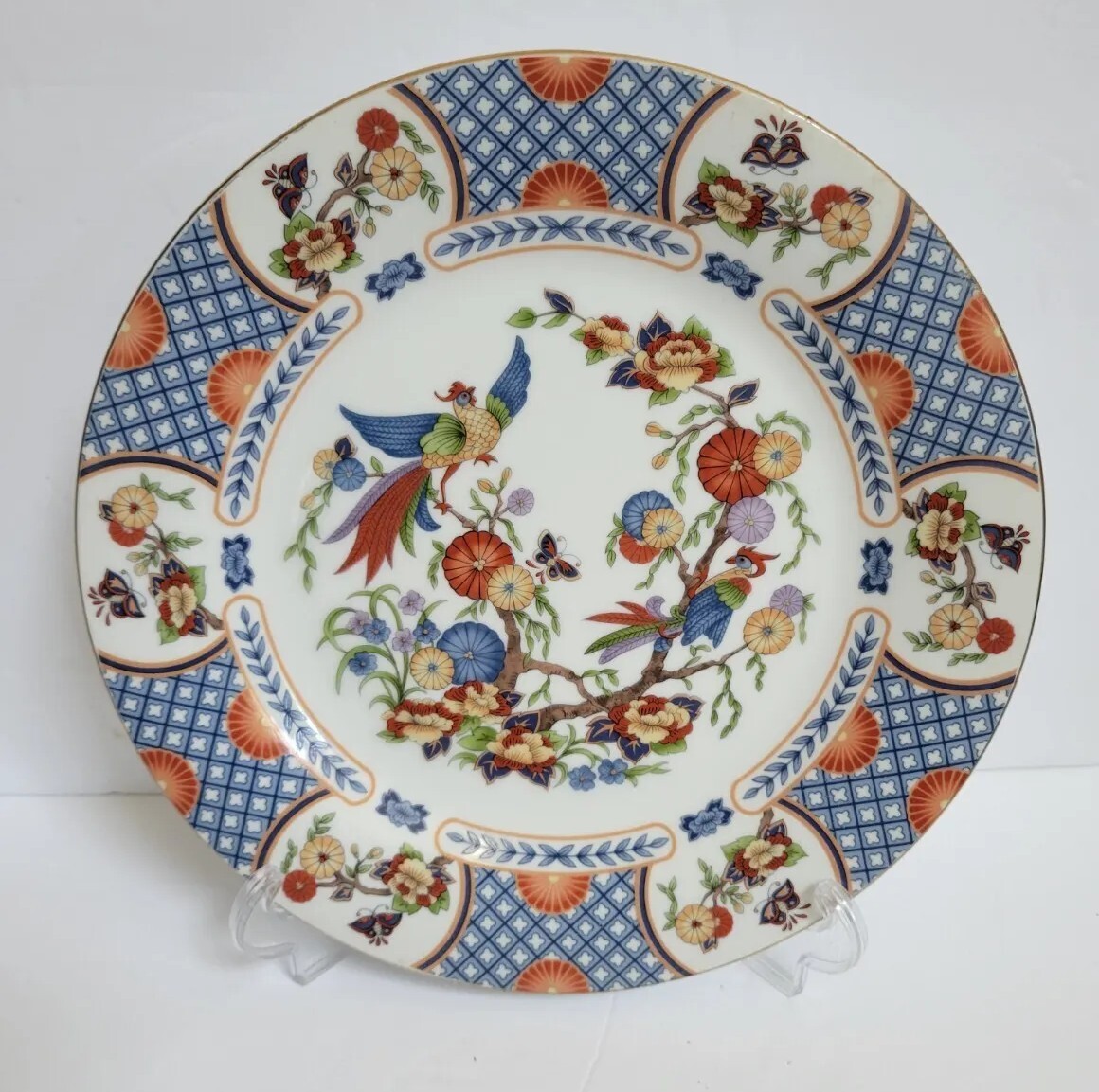 Set of 6 “CHINA GARDEN” 10 1/4″ DINNER PLATES MIKASA FINE CHINA OF JAPAN NOS