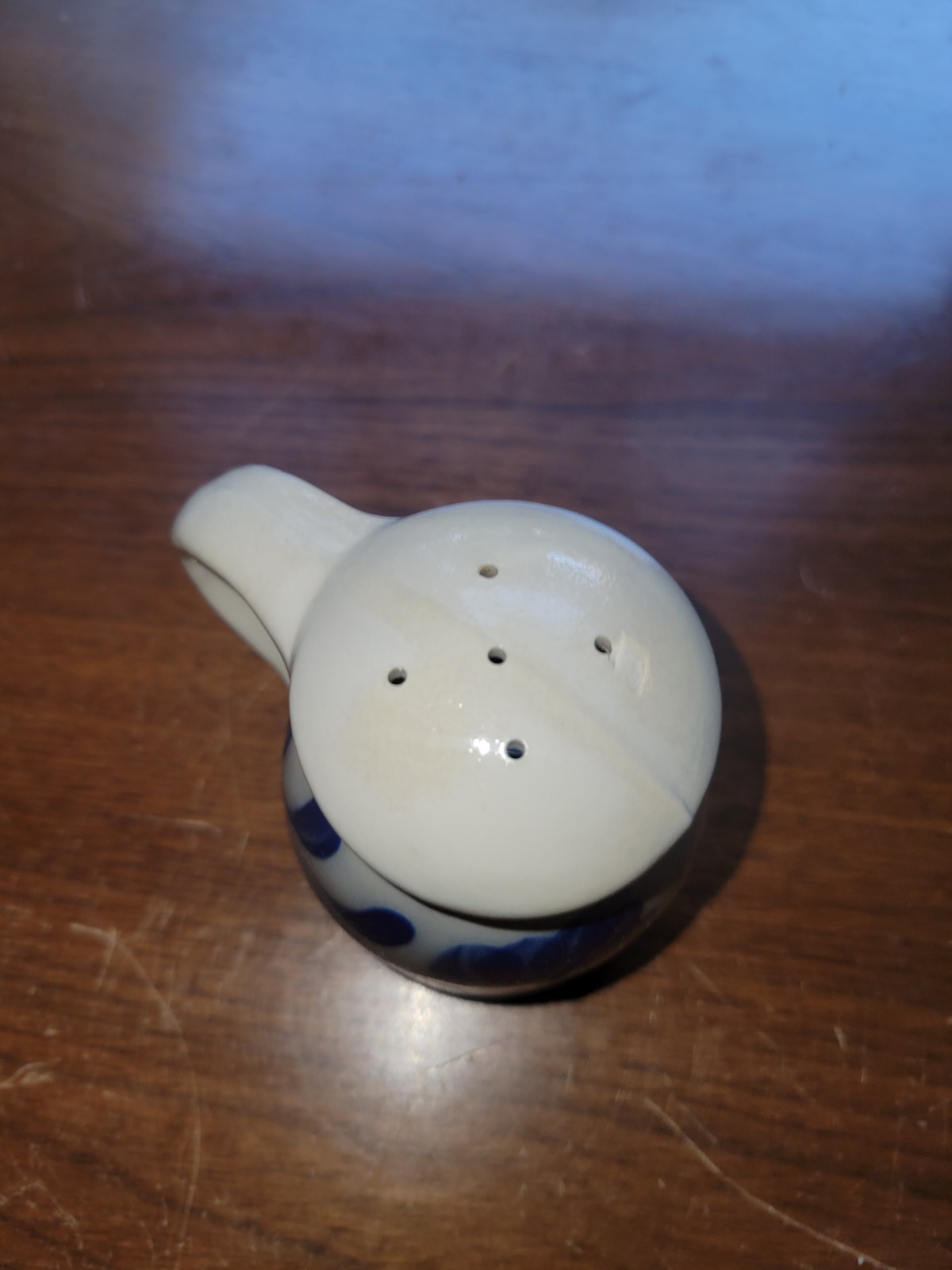 Salmon Falls Stoneware Blue Pennsylvania Salt Glaze Salt or Pepper Shaker
