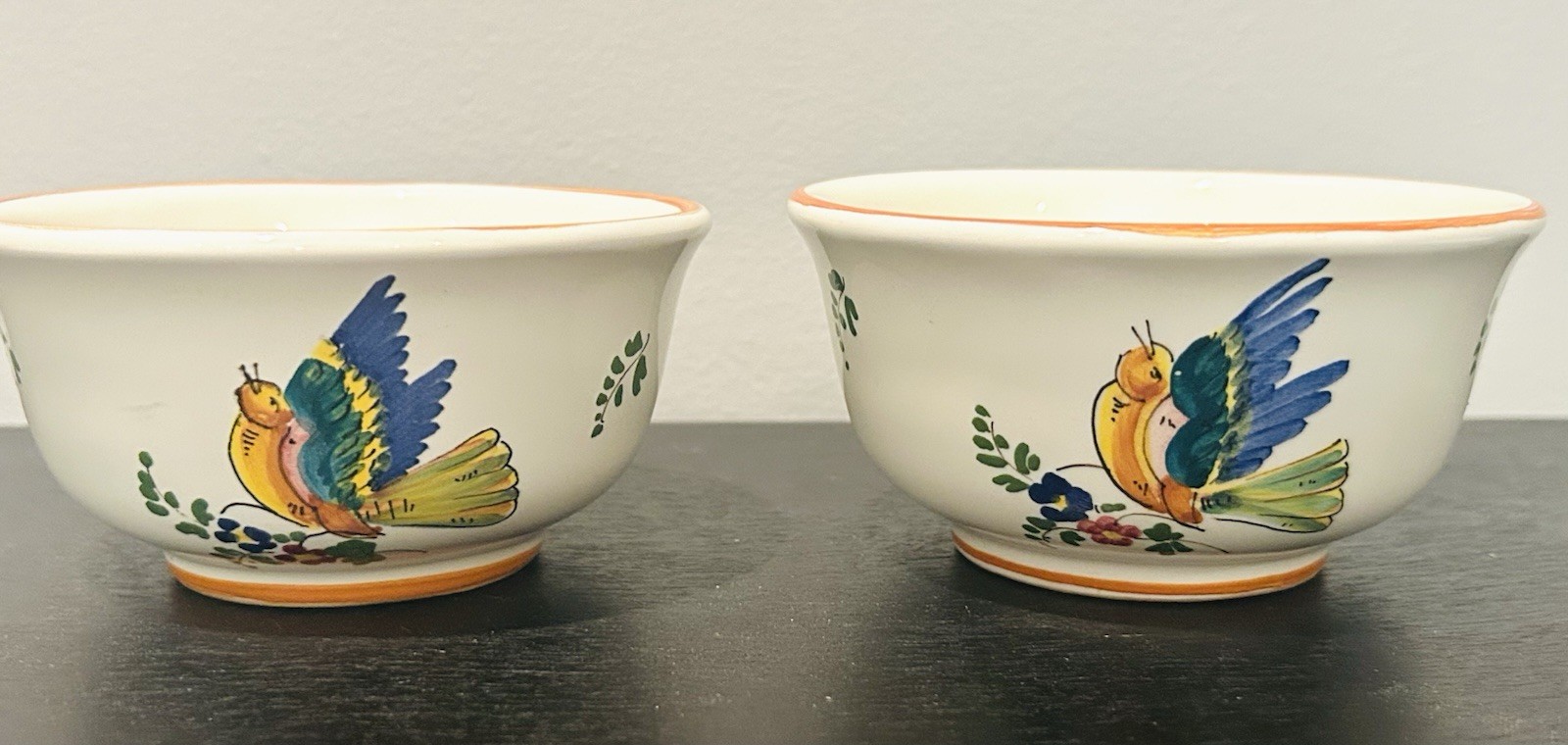 (2) Bird Of Paradise By Gialletti Pimpinelli Plat Du Jour Cup/Saucer ITALY