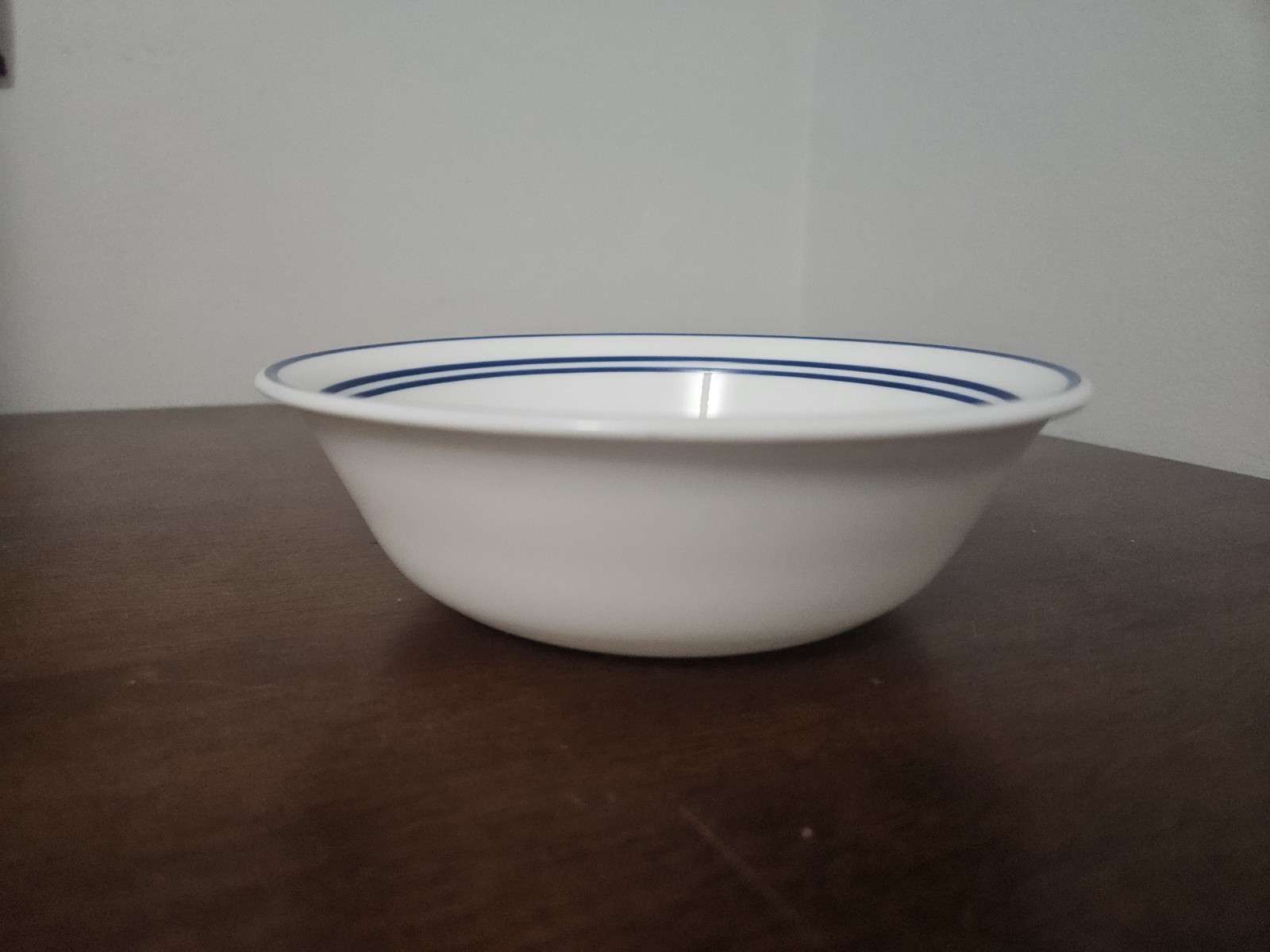 Corelle Vitrelle Made USA Classic Cafe Blue stripe 6.25” Cereal Bowl