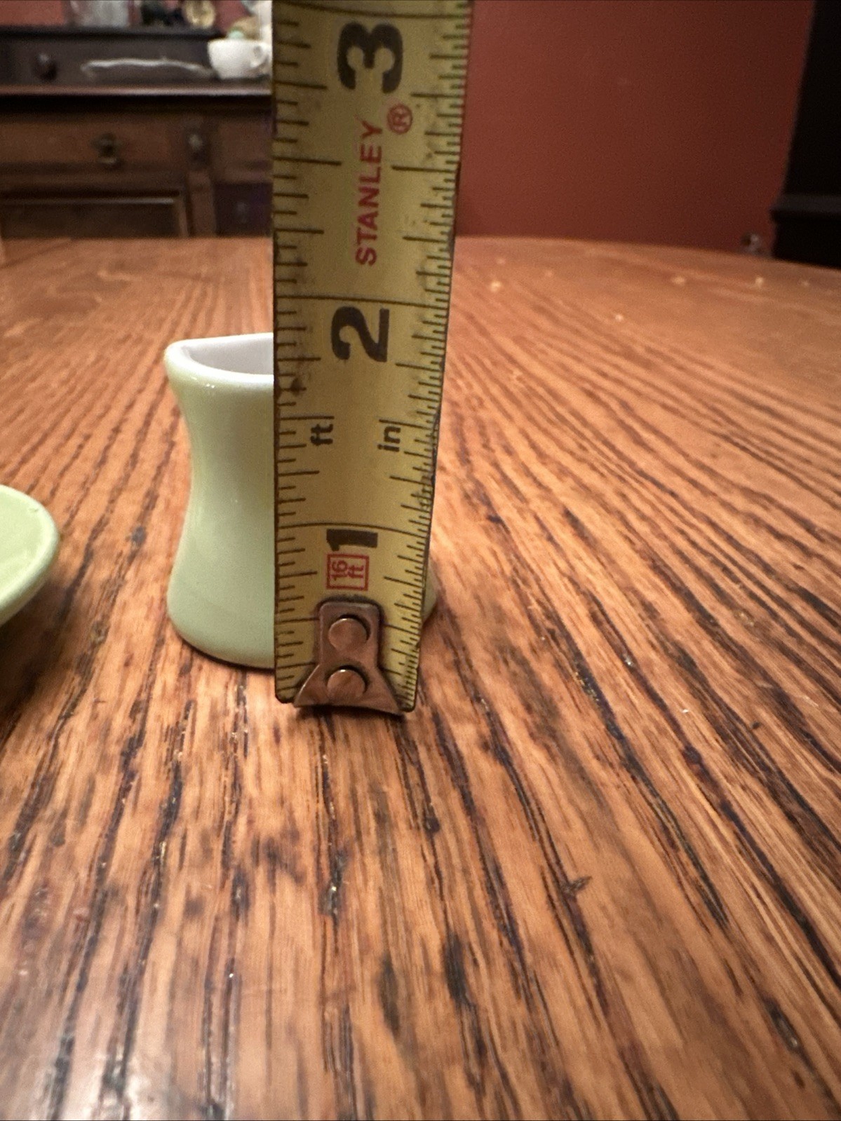 Creamer And Saucer Light Green Unbranded Small Display Vintage