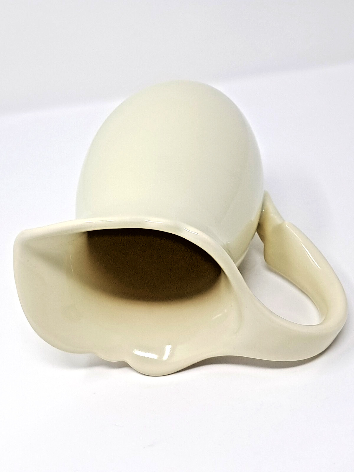 Royal Haeger # 934 Ceramic Pitcher cream colored Fall Floral design vintage