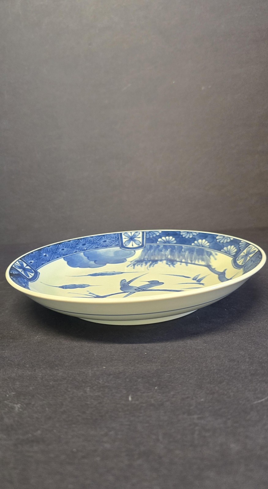 Blue White Birds And The Bees Round Porcelain Plate Made In Japan Decor