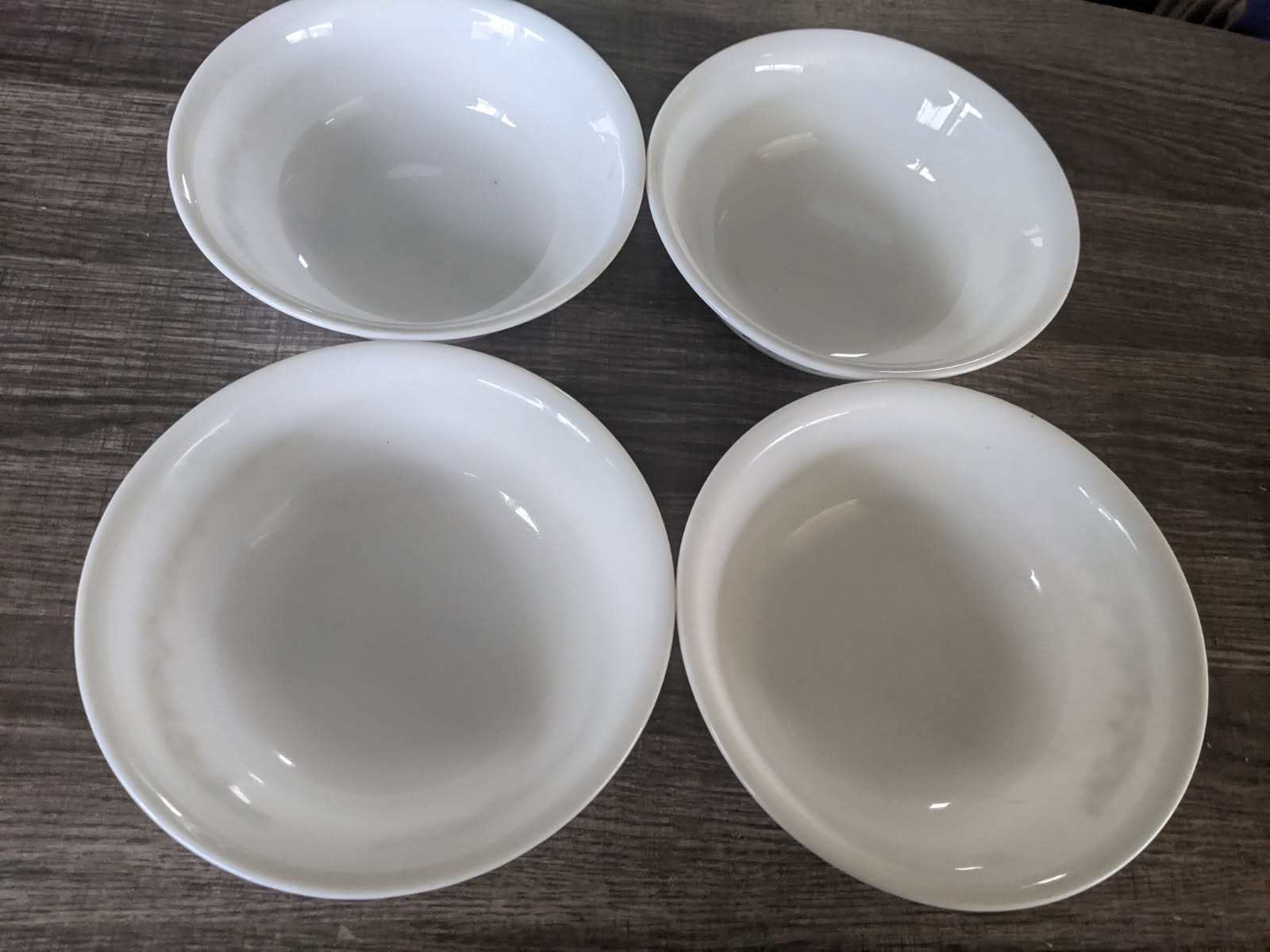 CORELLE SPRING BLOSSOM GREEN 6 & 1/4 INCH CEREAL BOWLS x4 PREOWNED MUST READ!!!!