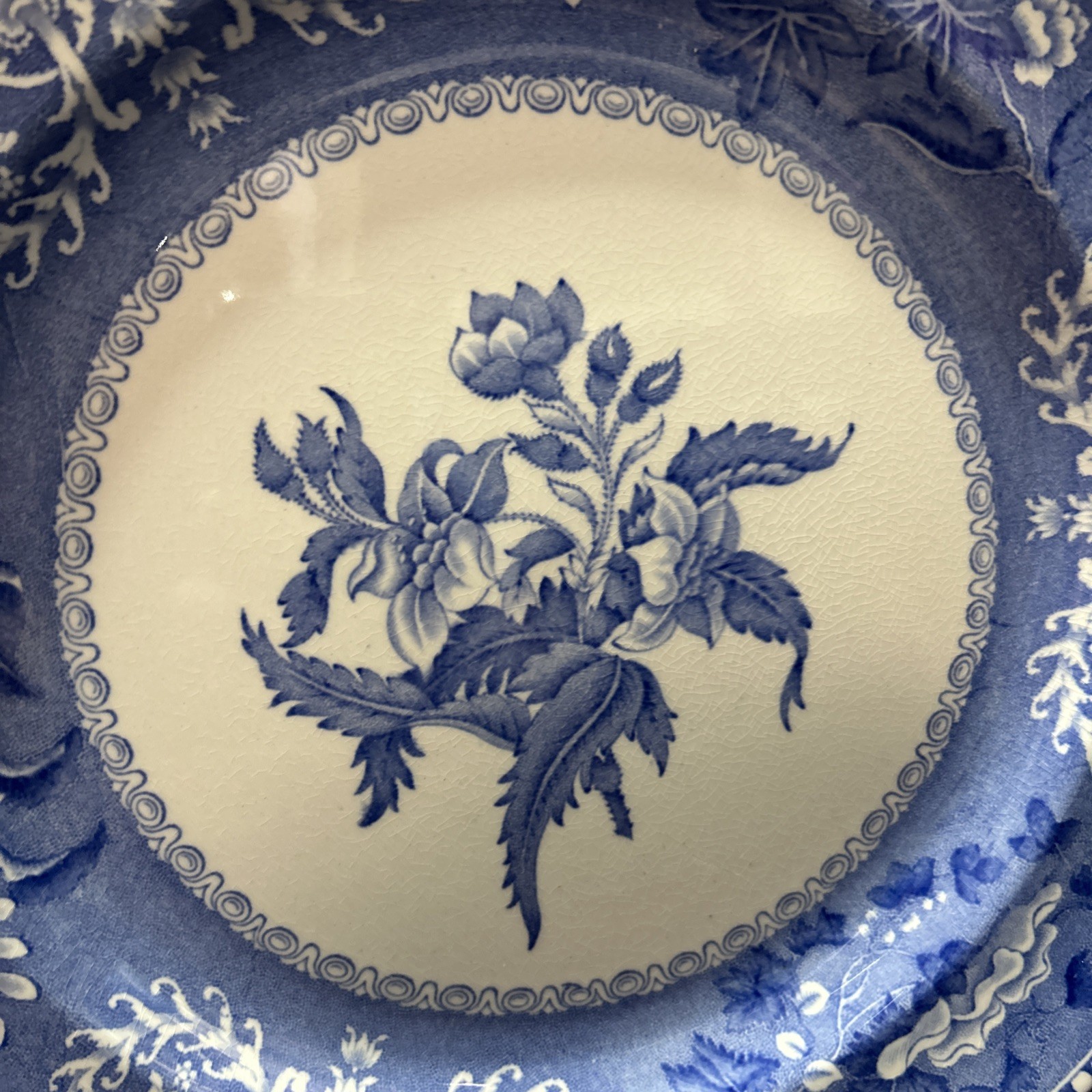 Set of 4 Vintage Copeland Spode’s Camilla Blue 10.25” Dinner Plates England