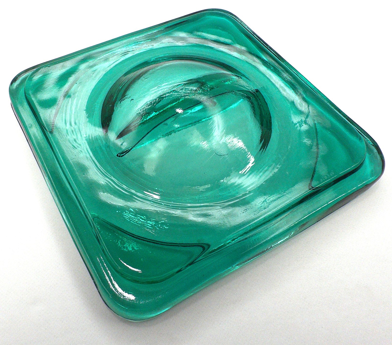 Vintage Jeannette Ultramarine Glass Refrigerator Dishes Pair 1930s Stackable Set