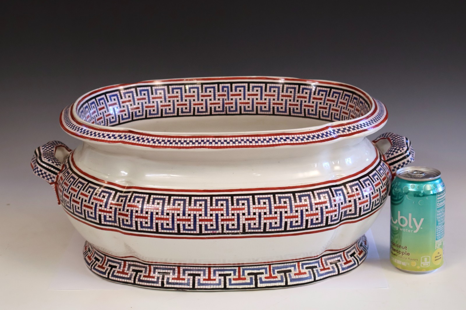 Huge Antique Copeland Spode English Pottery Greek Revival Footbath Jardiniere