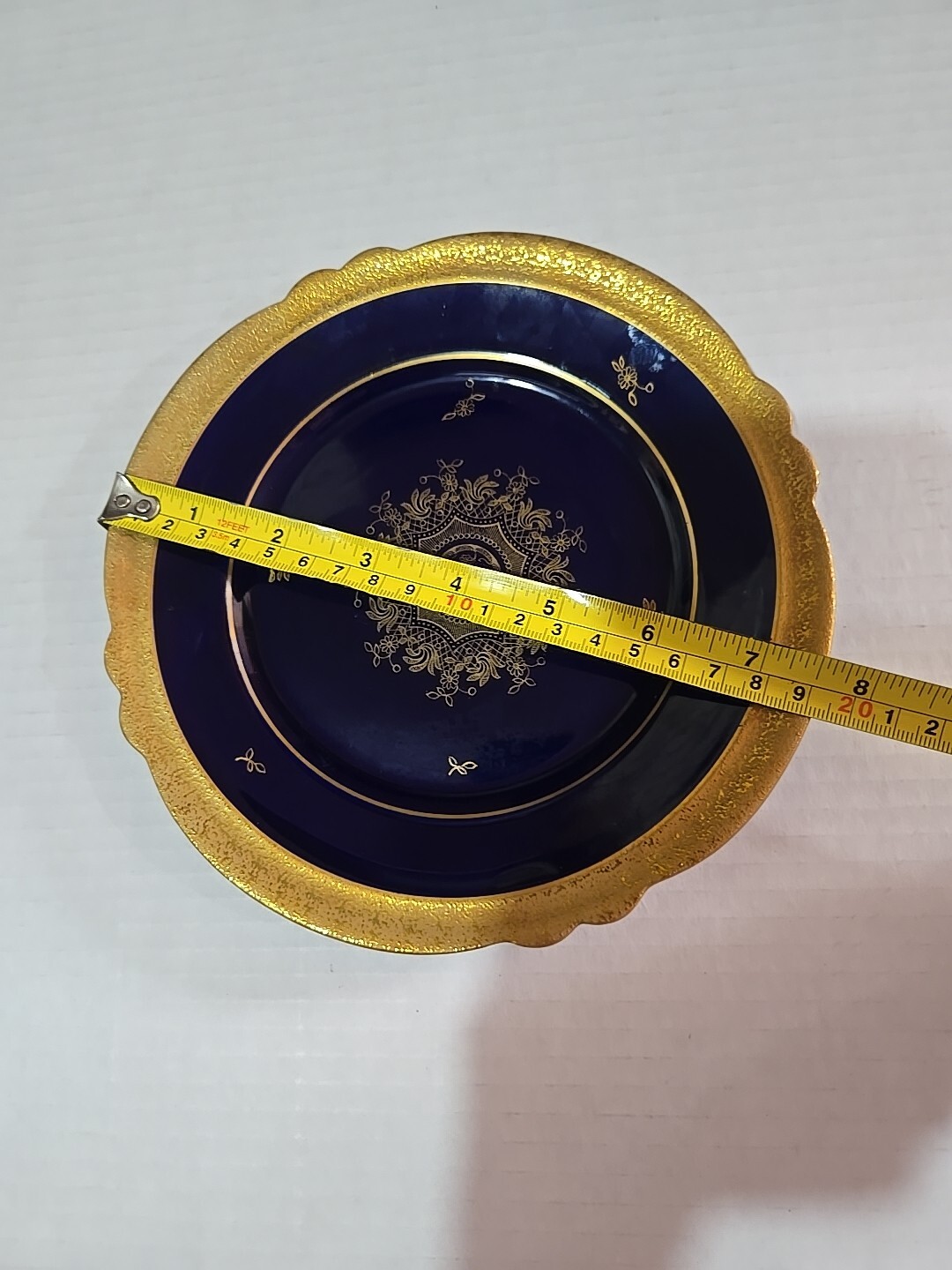 Vintage German JLMENAU Graf Von Henneberg Echt Kobalt 7 1/2″ Bread Plate Serving