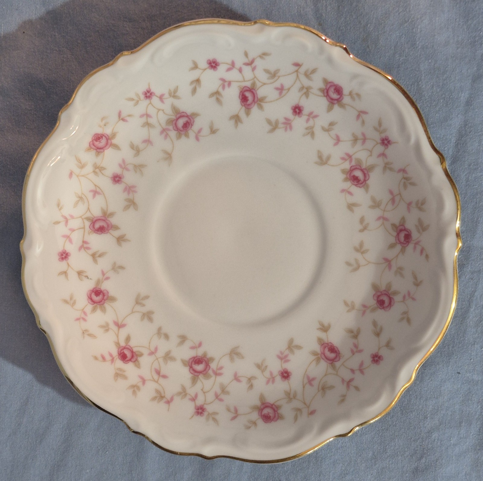 4 Mitterteich Bavaria Germany Lady Claire Footed Cup & Saucer Set