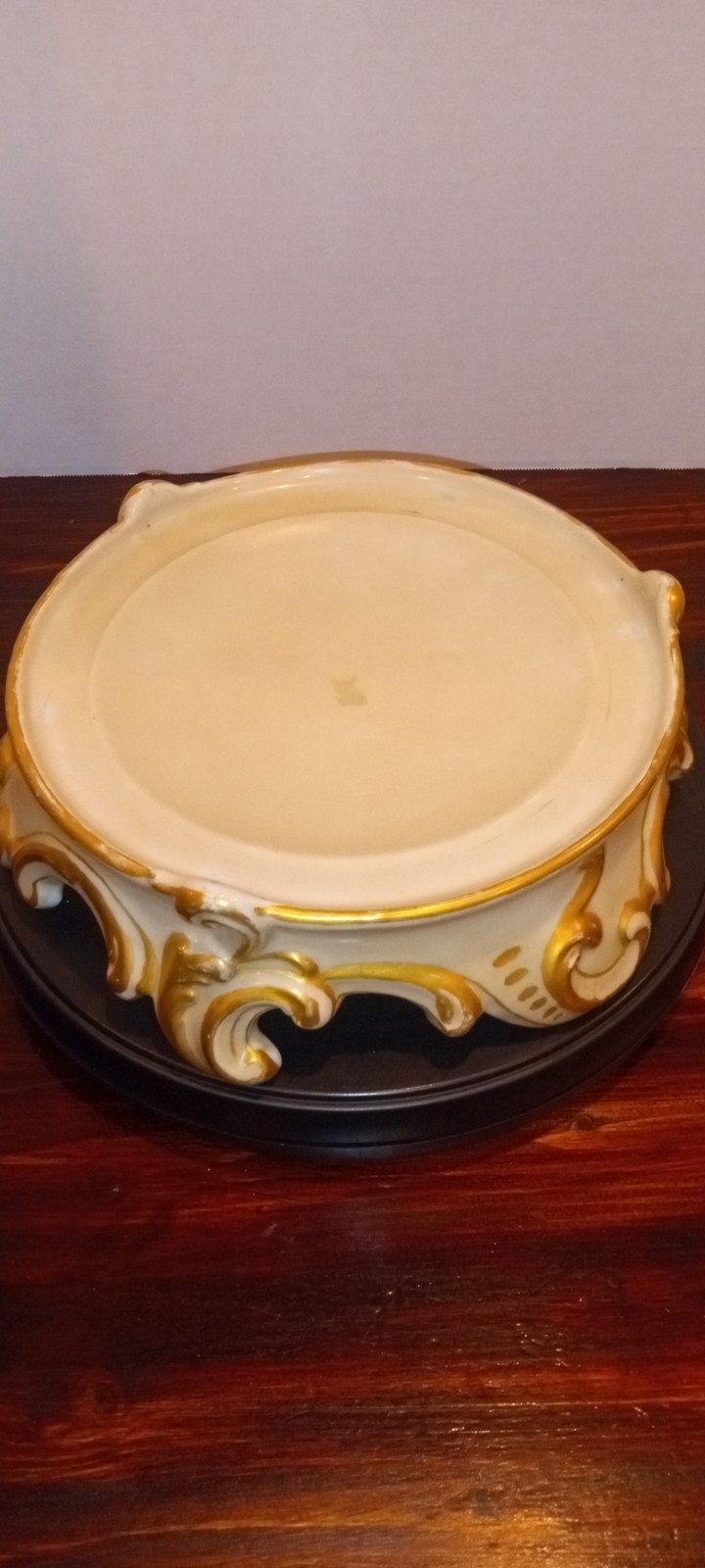 Stunning Antique T&V Limoges Hand-Panted Porcelain Punch Bowl With Matching Base