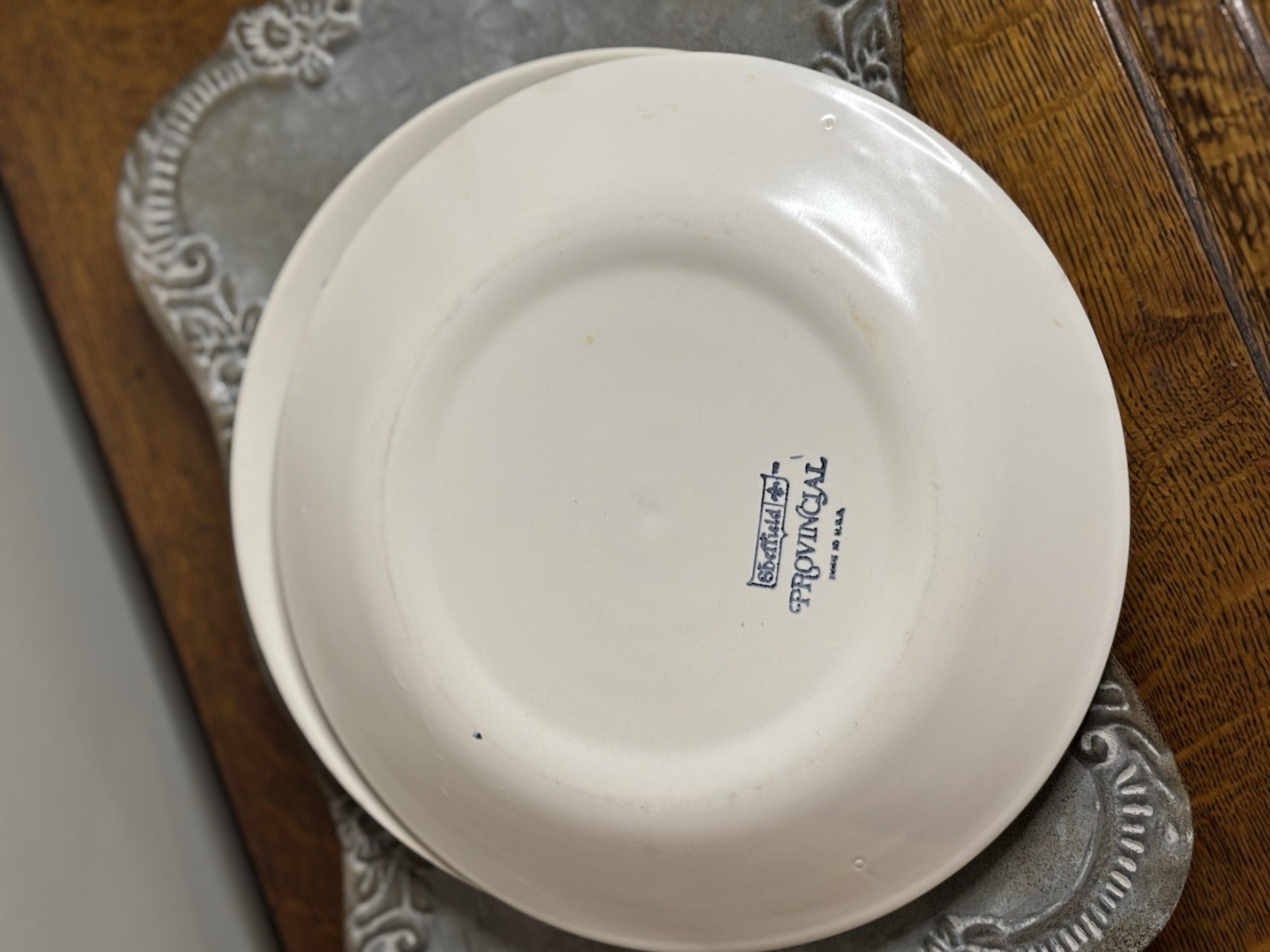 SHEFFIELD PROVINCIAL pattern Set Of 2 Dinner Plates 10 1/8 in Blue and White