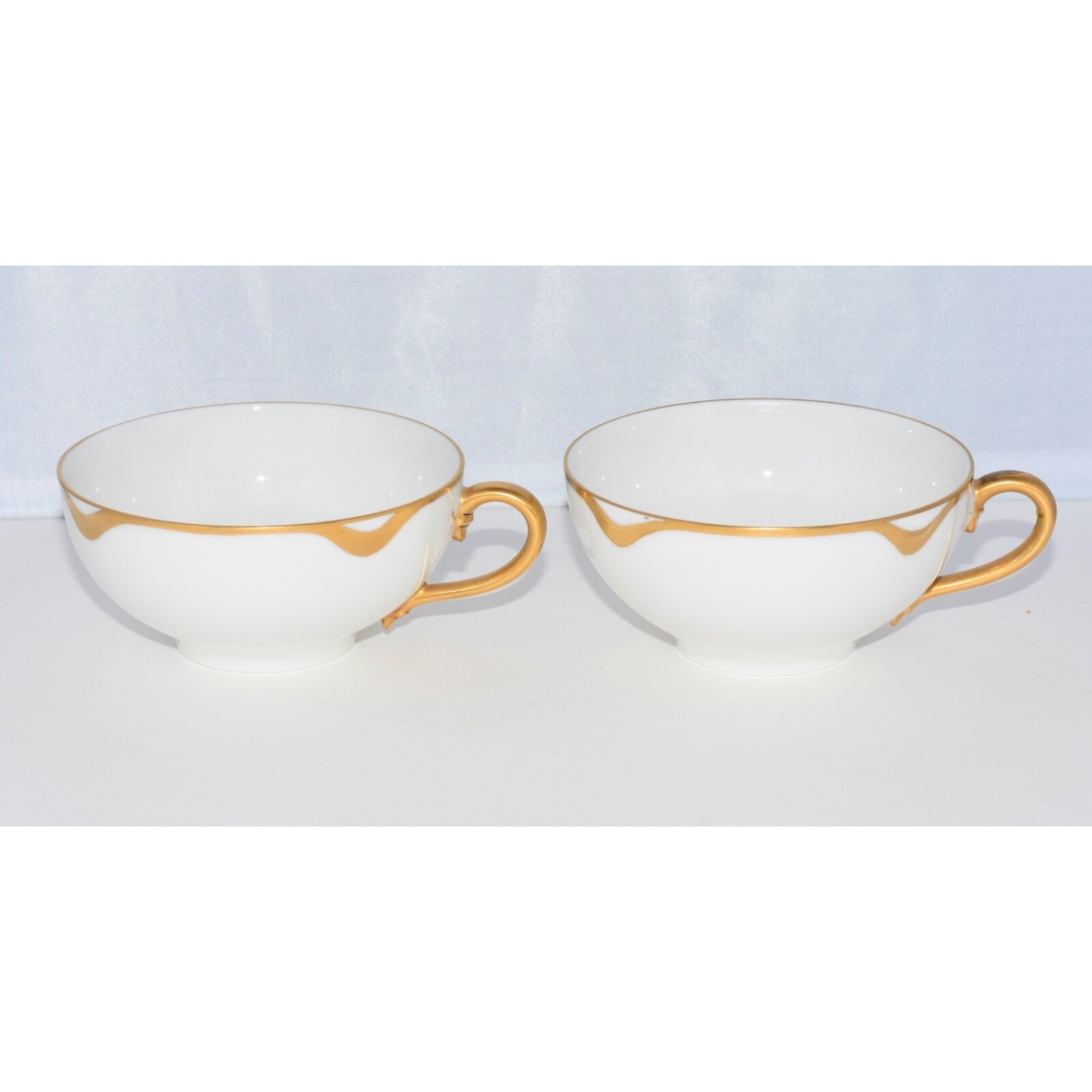 Haviland Limoges France Gold Coffee Cup Set Silver Wedding