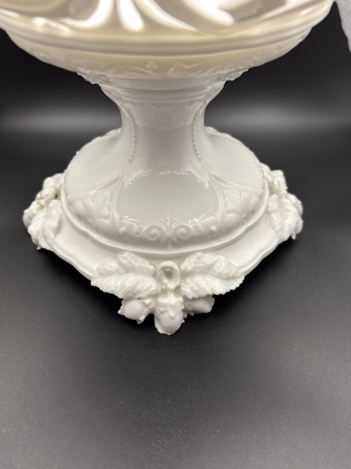 Jean Pouyat Limoges JPL Porcelain Centerpiece Bowl Compote 9.5″