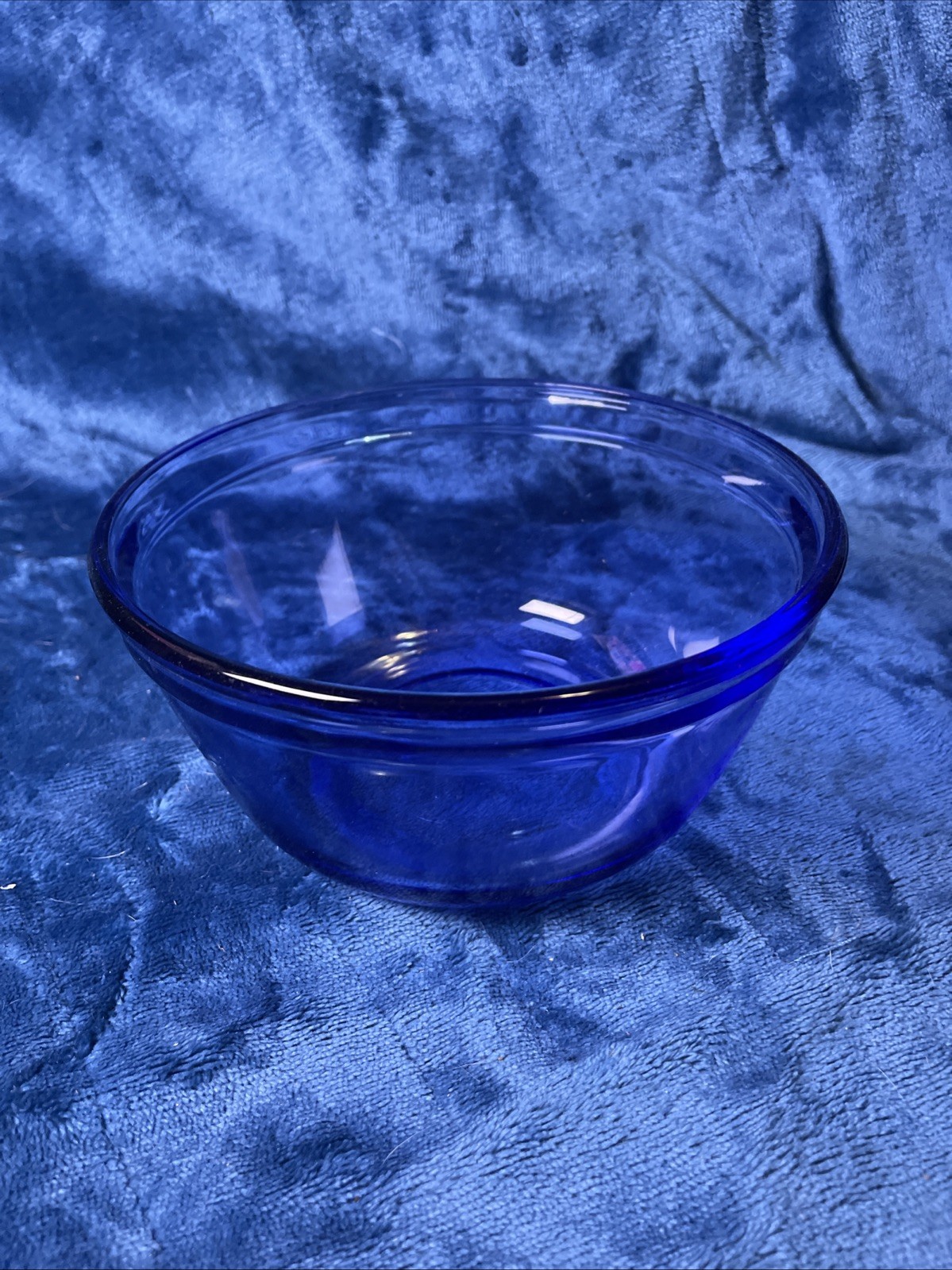 Anchor Hocking Ovenware Cobalt Blue Glass Mixing Bowl 1 QT 1056