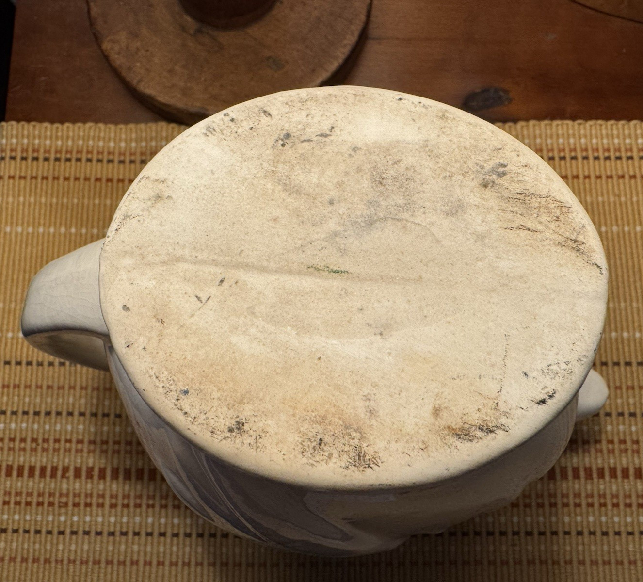 Vintage 1940s McCoy Pottery Cream Bird Pitcher 32 0z Kitchen Cottage Decor
