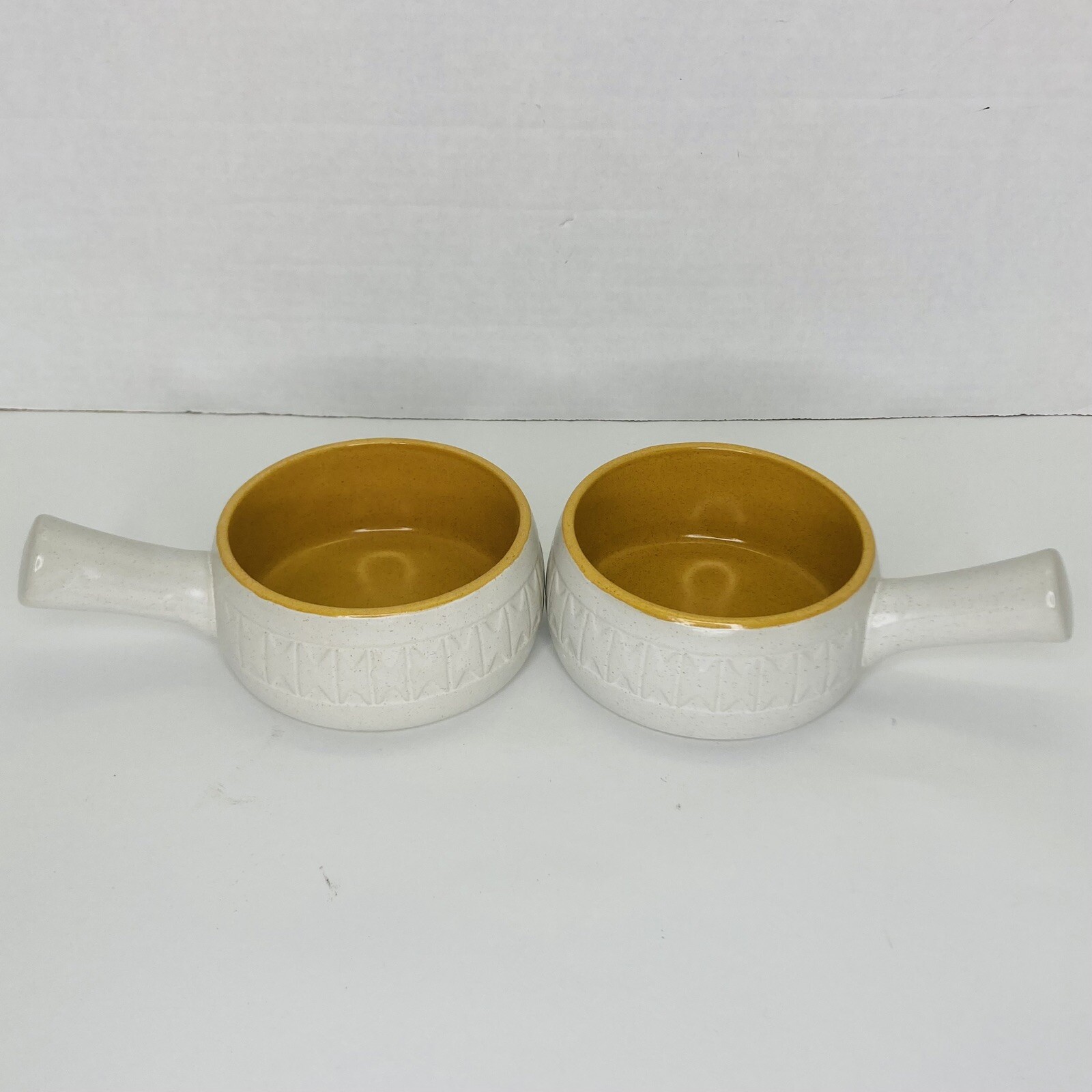 Ironstone Oven Proof Bean Pots Soup Mugs w/Handles MI Japan