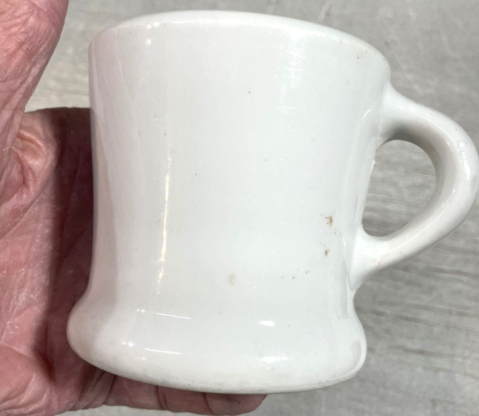 Coffee Mug White Ivory Vintage Early HALL Heavy Restaurant Ware