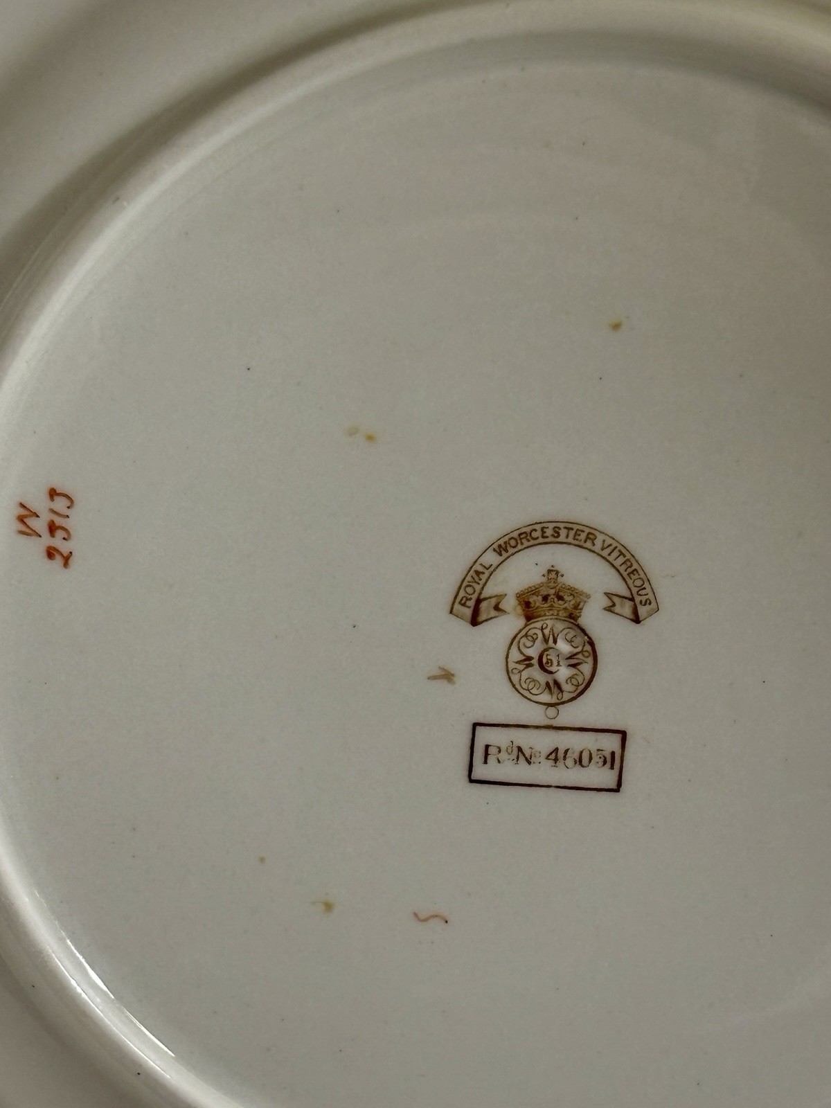 4 Antique Turquoise Gold & Cream Royal Worcester 9” Plates Circa 1888 Pat #2313