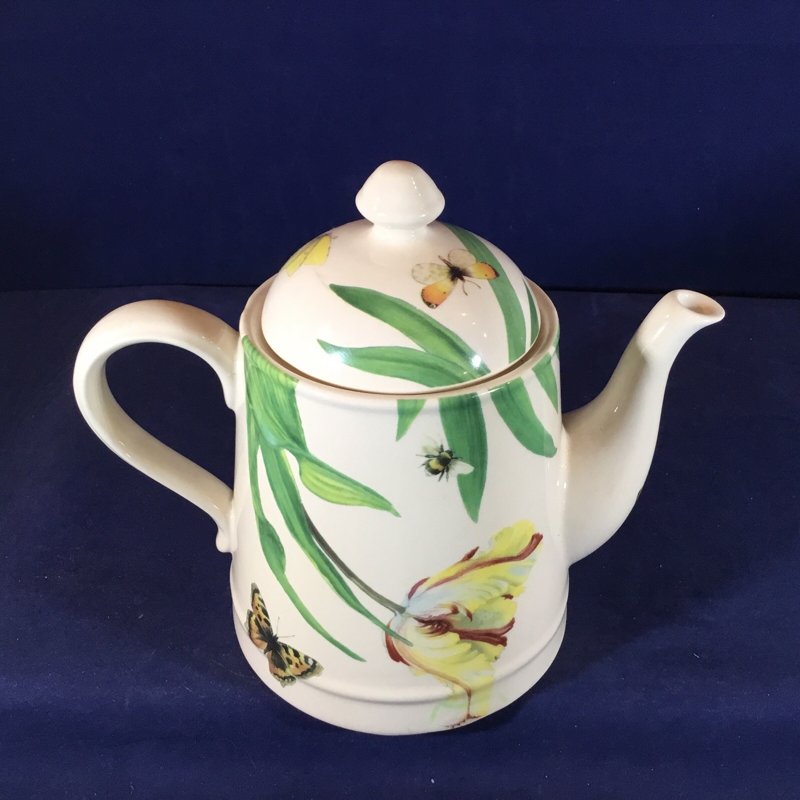 SPODE Porcelain ‘Floral Haven’ COFFEE or TEA POT w Butterflies Bees Model S3767