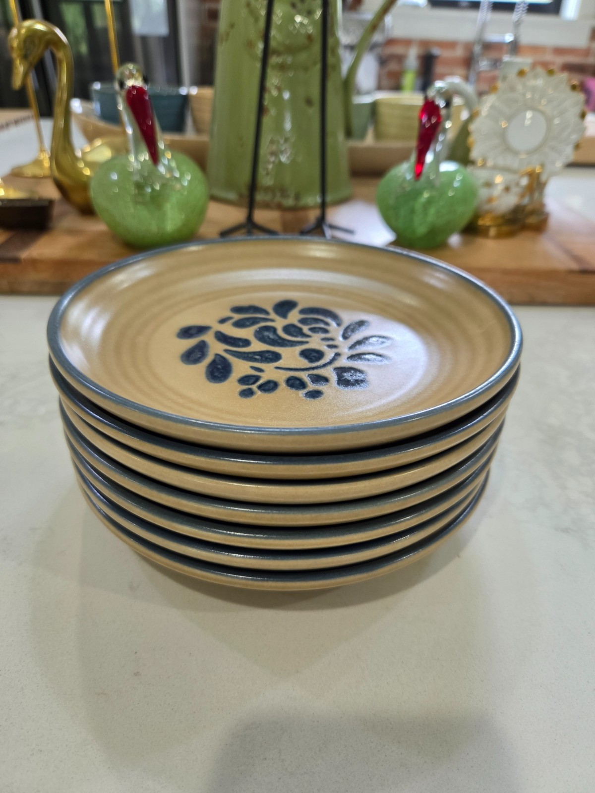 Vintage Build or Replace Set of Pfaltzgraff Folk Art Stoneware Dinnerware
