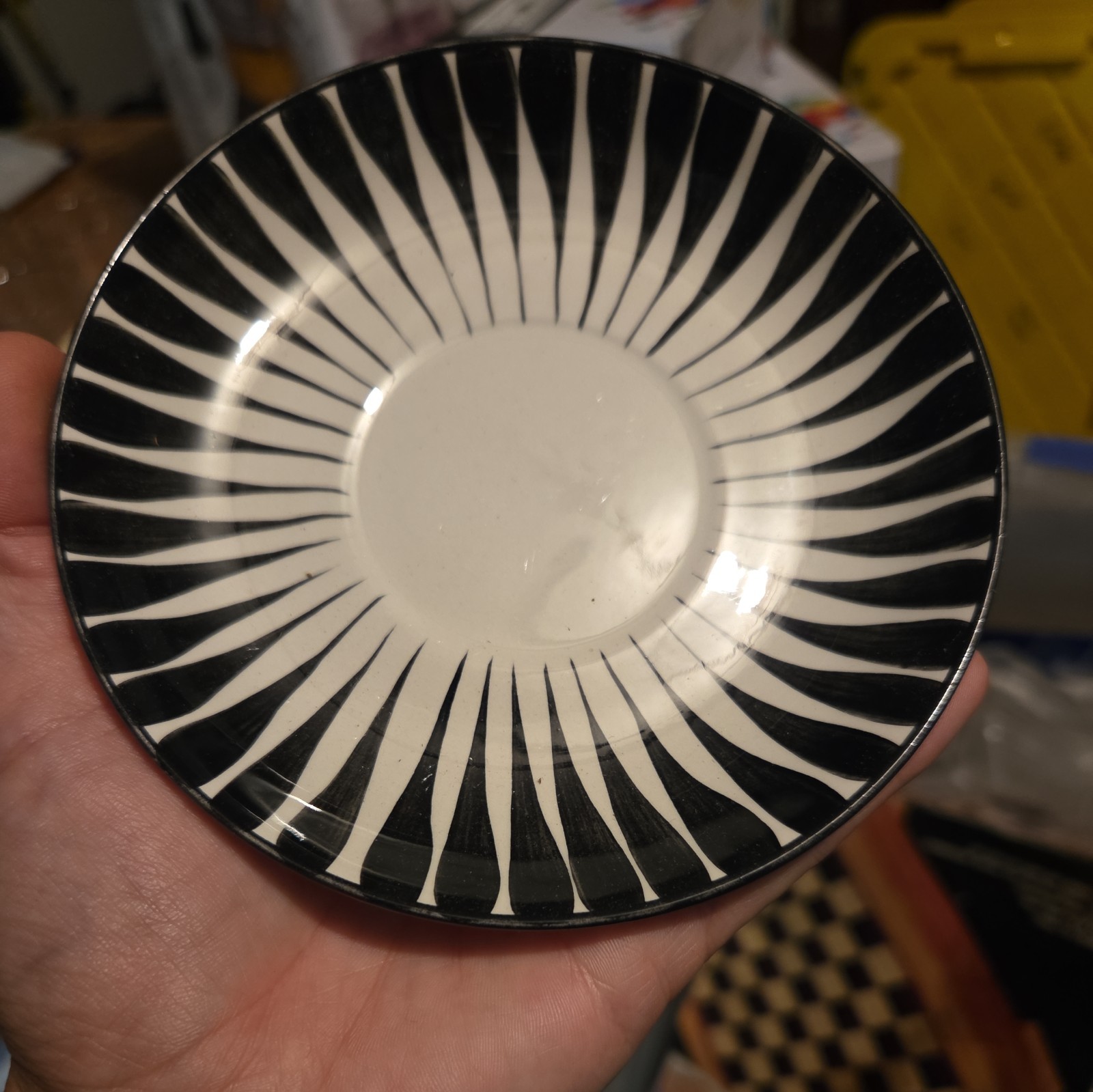 Upsala Ekeby Gefle MCM Zebra Cup and Saucer