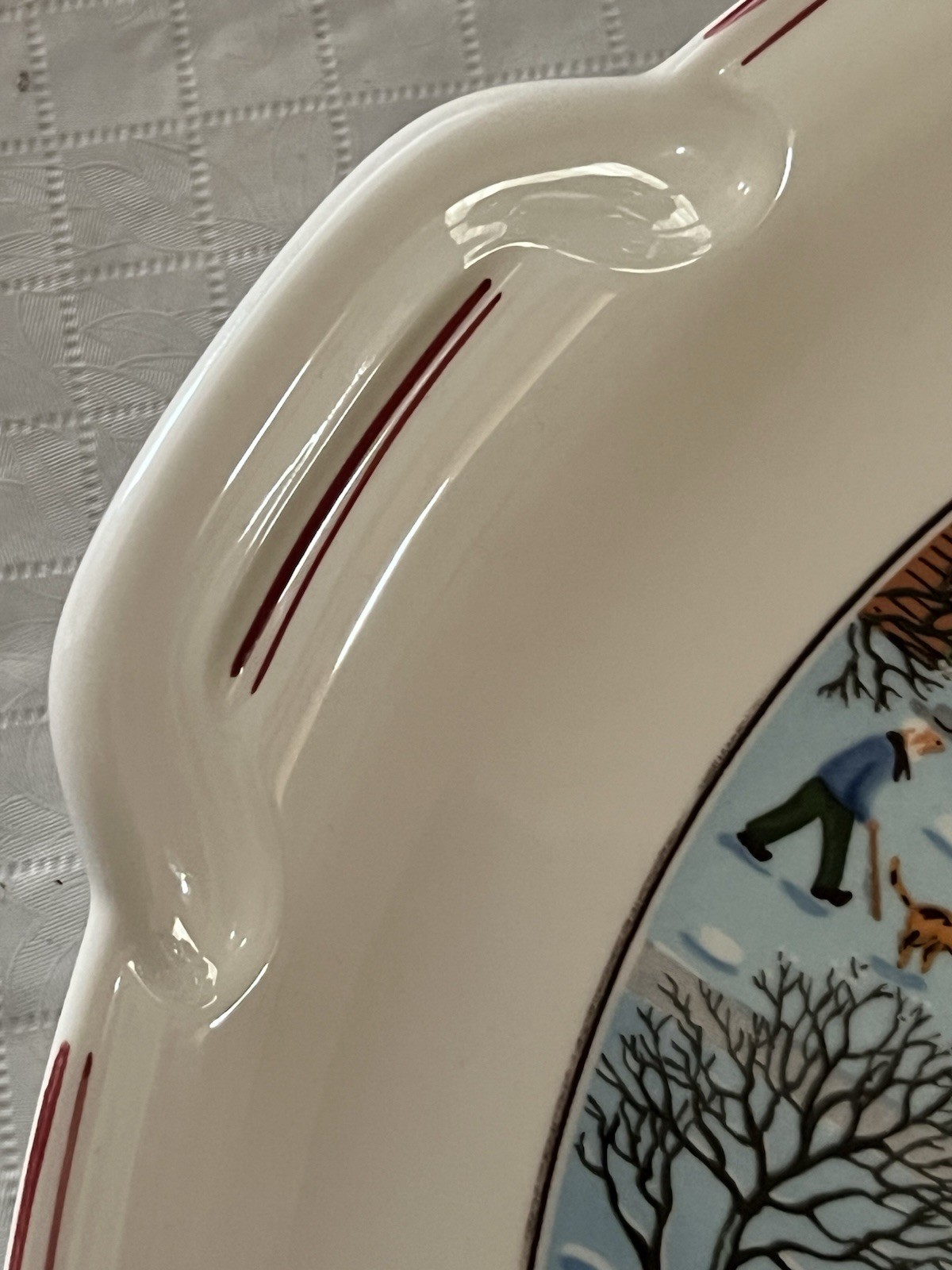 Villeroy & Boch Naif Christmas Cake Plate Charger/Chop Plate Set Of 2
