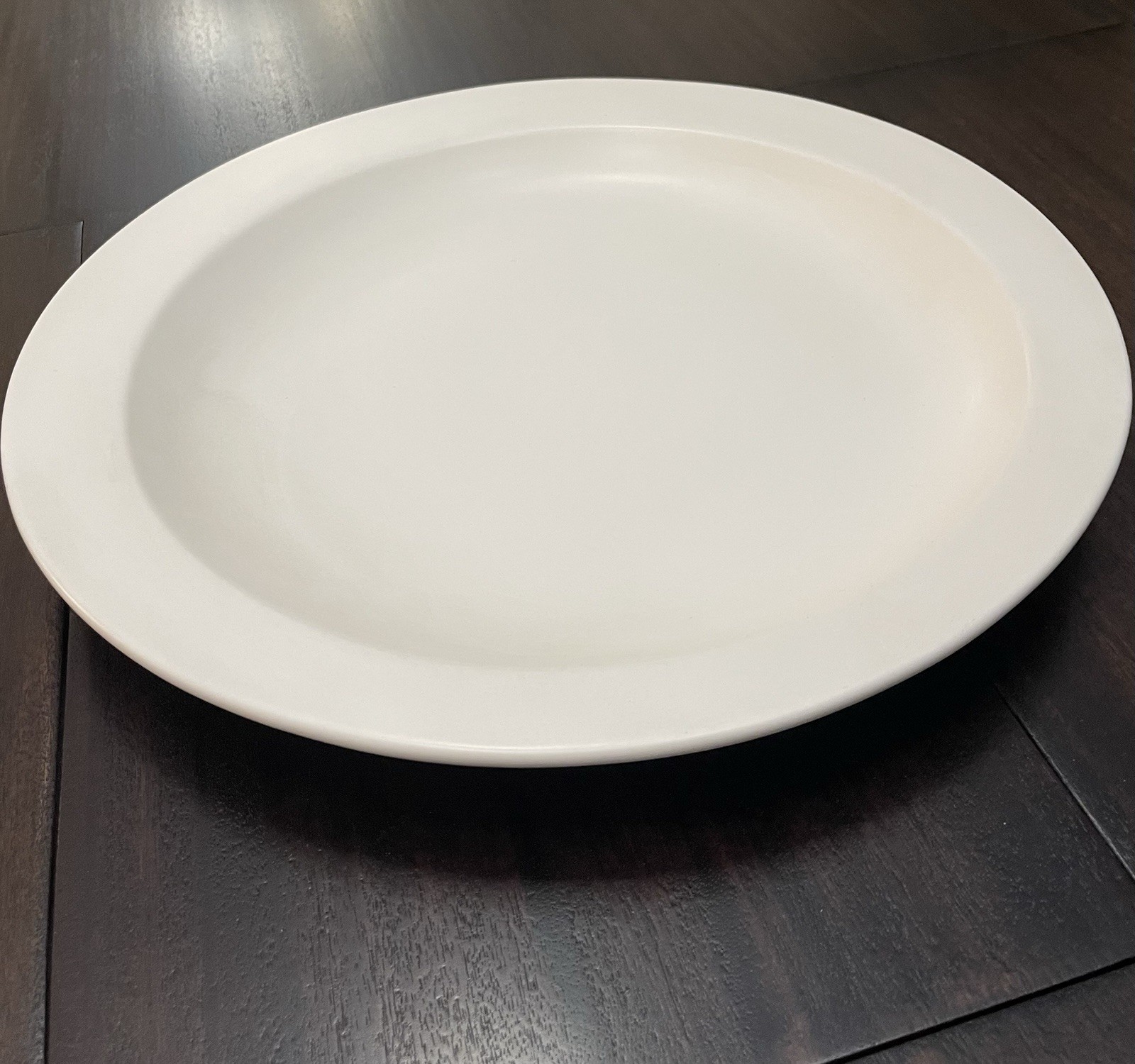 Vintage Nan Swid Design Ceramic PLATTER White Asymmetrical 15″ Heavy, Portugal