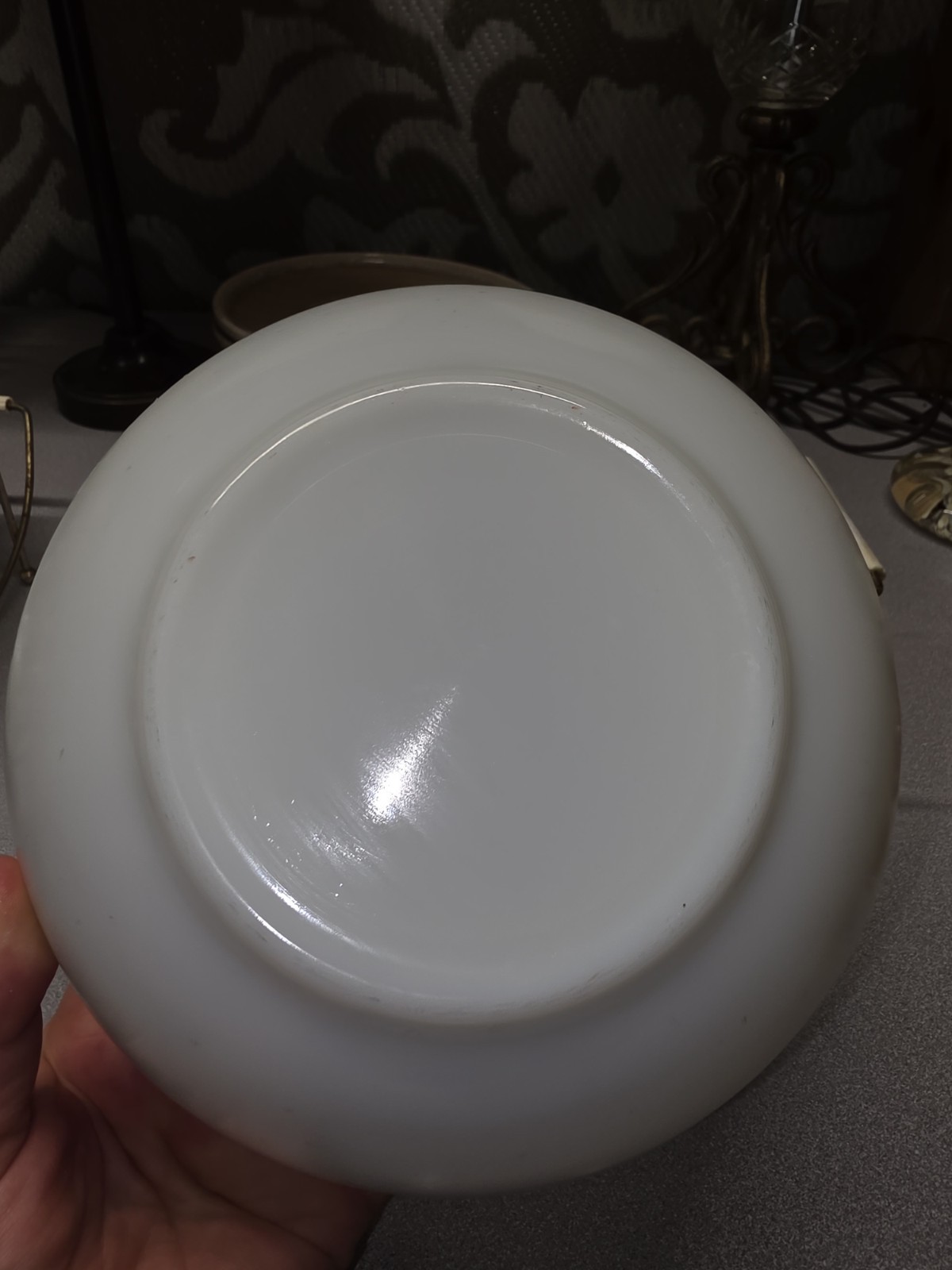 RARE 1950s Pyrex Turquoise Diamonds Promo 2.5 Qt Casserole Dish w/ Lid & Cradle