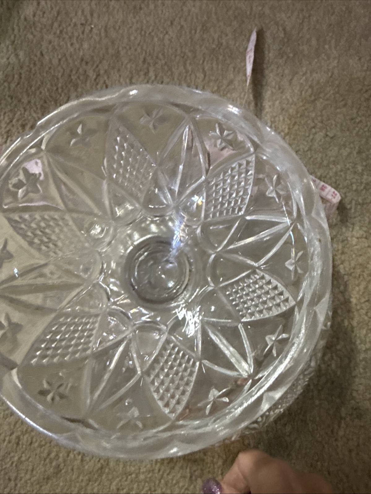 Antique EAPG Ohio Flint Glass Co #488 Diamond Compote Candy Dish Ca 1896