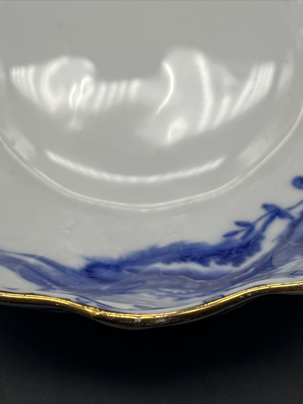 Vtg/antique William Alsger Adderley & Co. Delph Fine Bone China Bowl Blue READ