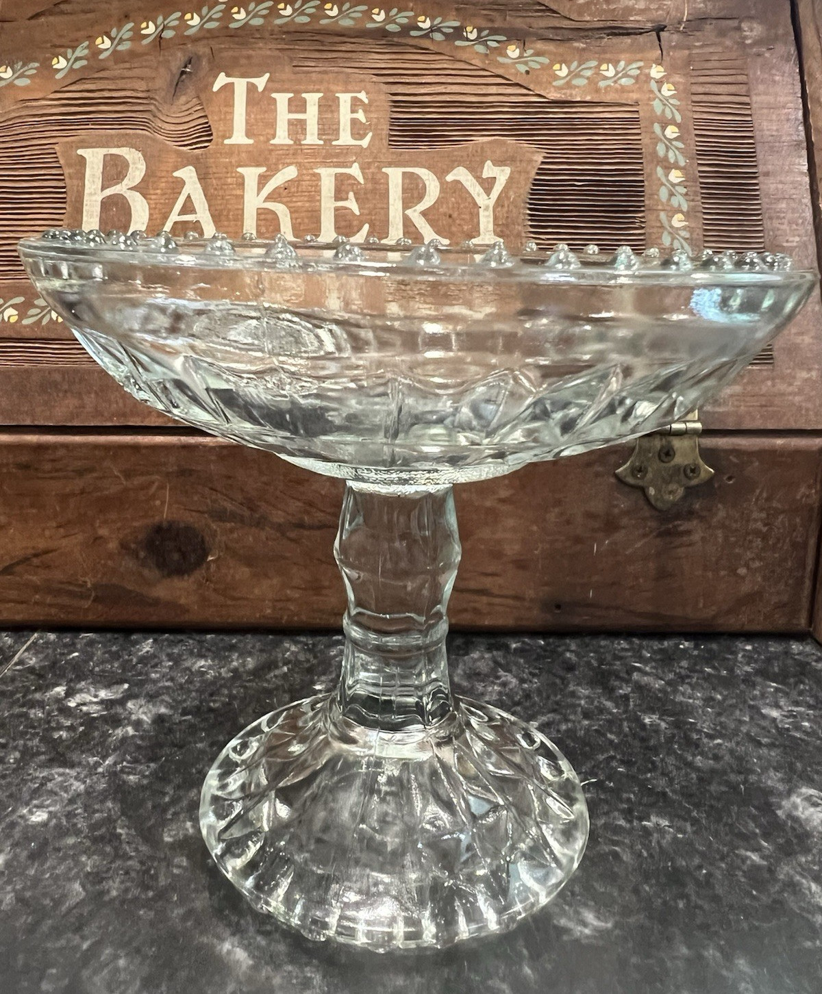 Jeannette Glass Windsor Pattern Compote