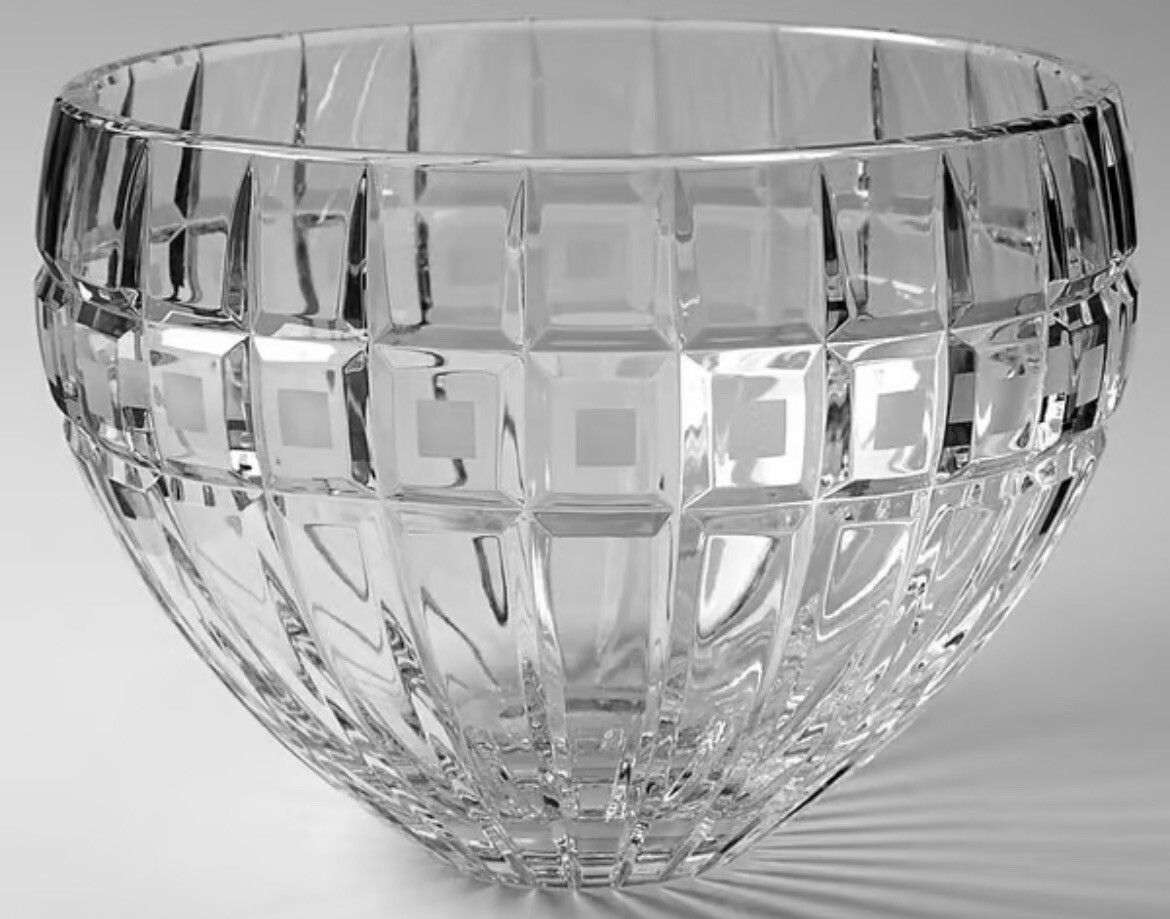 Waterford Marquis Quadrata Crystal Centerpiece Serving Fruit Bowl 7.5”W x 5.5”H