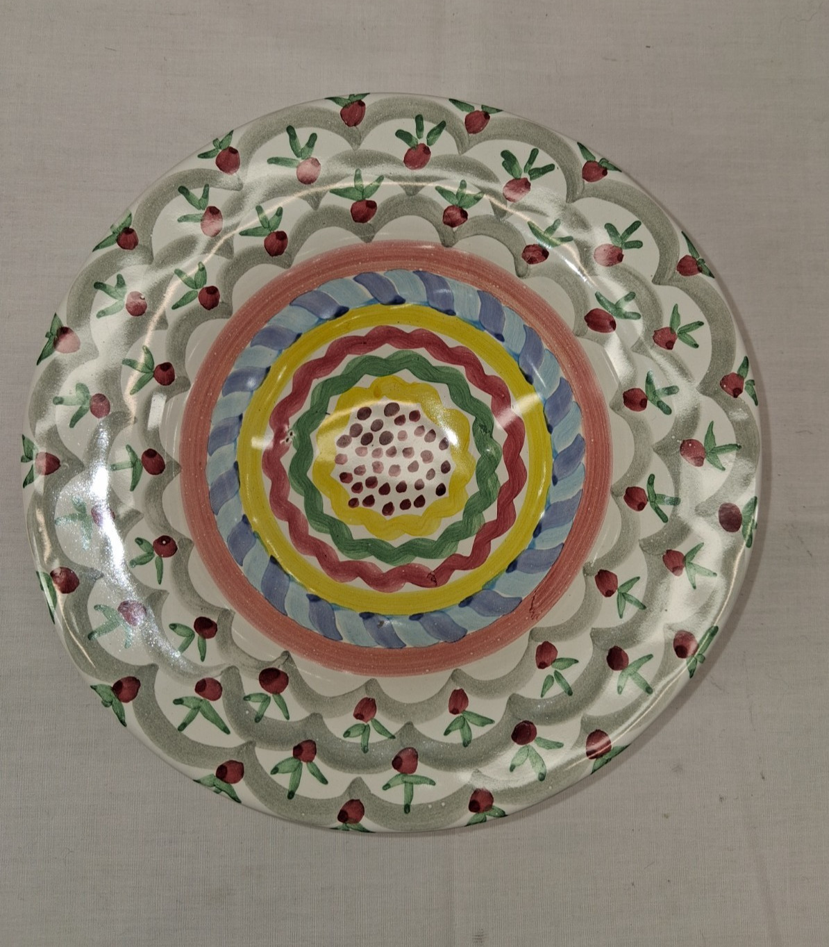 2017 MacKenzie Childs Stoke Gabriel 8.25″ Rimmed Pasta Bowl