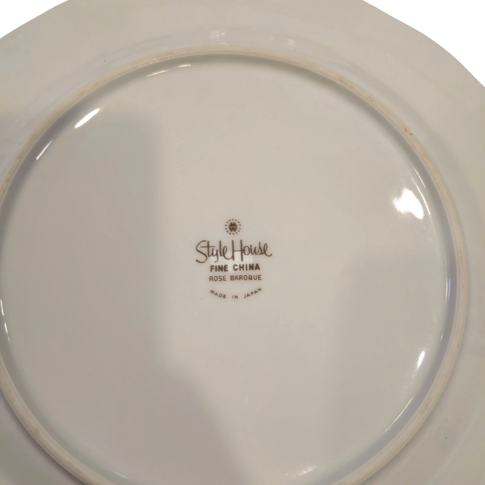 Style House Rose Baroque Dinner Plates Vintage Floral Porcelain Set 4 Pink Roses