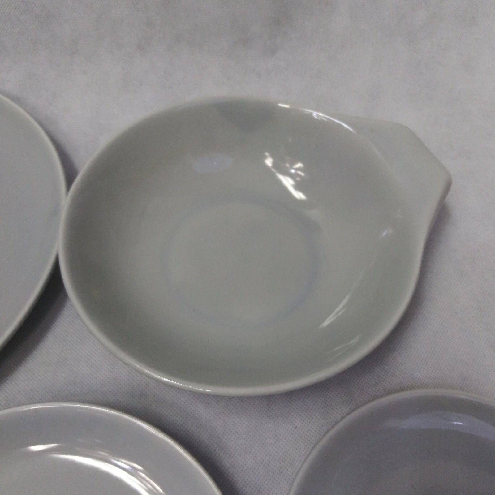 8 Pcs Hollydale Malibu Modern Gray Dinner Plate Soup Bowls Bread Plates Saucer