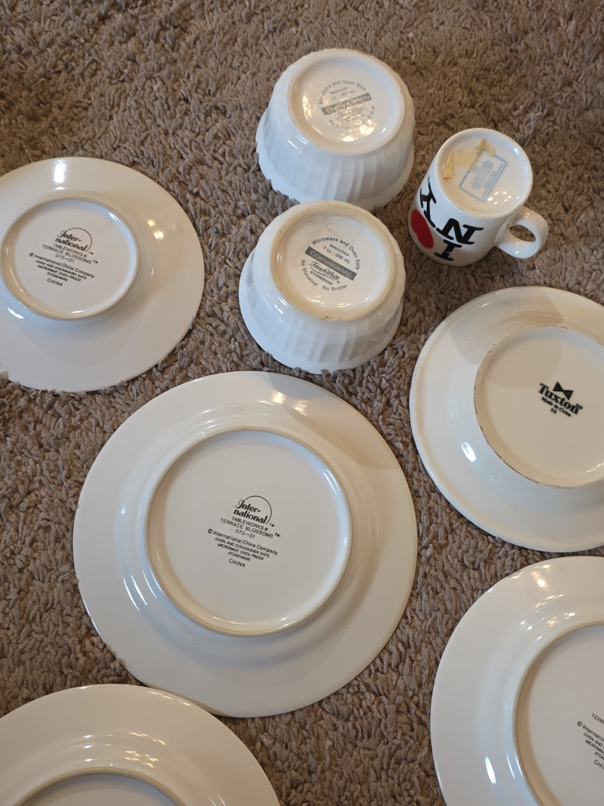 International Tableworks Terrace Blossoms China Dinnerware Lot Plates Bowls Cups