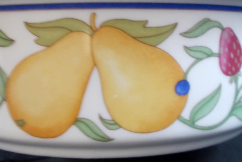 Dansk Fiance Fruits Fruit or Cereal Bowl Made in Thailand Orange Rim