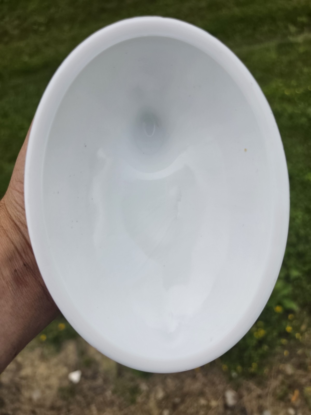 Slotted Indiana Milk Glass 7″ Hen on Nest Open Bead Stippled Nest Vtg 1960’s