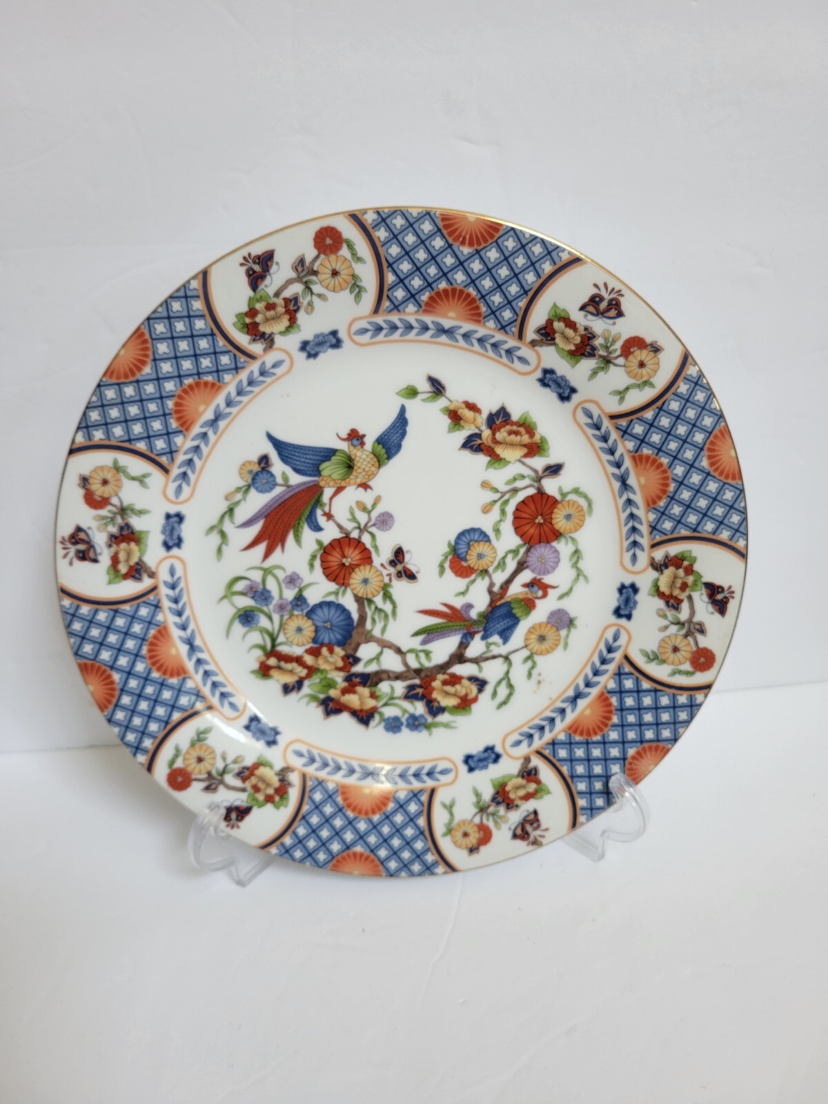 Set of 6 “CHINA GARDEN” 10 1/4″ DINNER PLATES MIKASA FINE CHINA OF JAPAN NOS