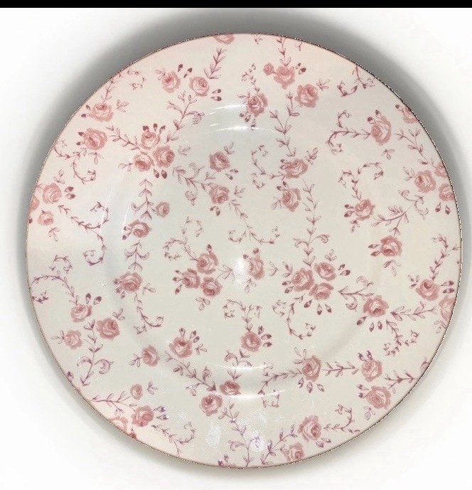 (4) Royal Stafford Pink Floral Dinner Plates RARE Made In England New Set Of 4