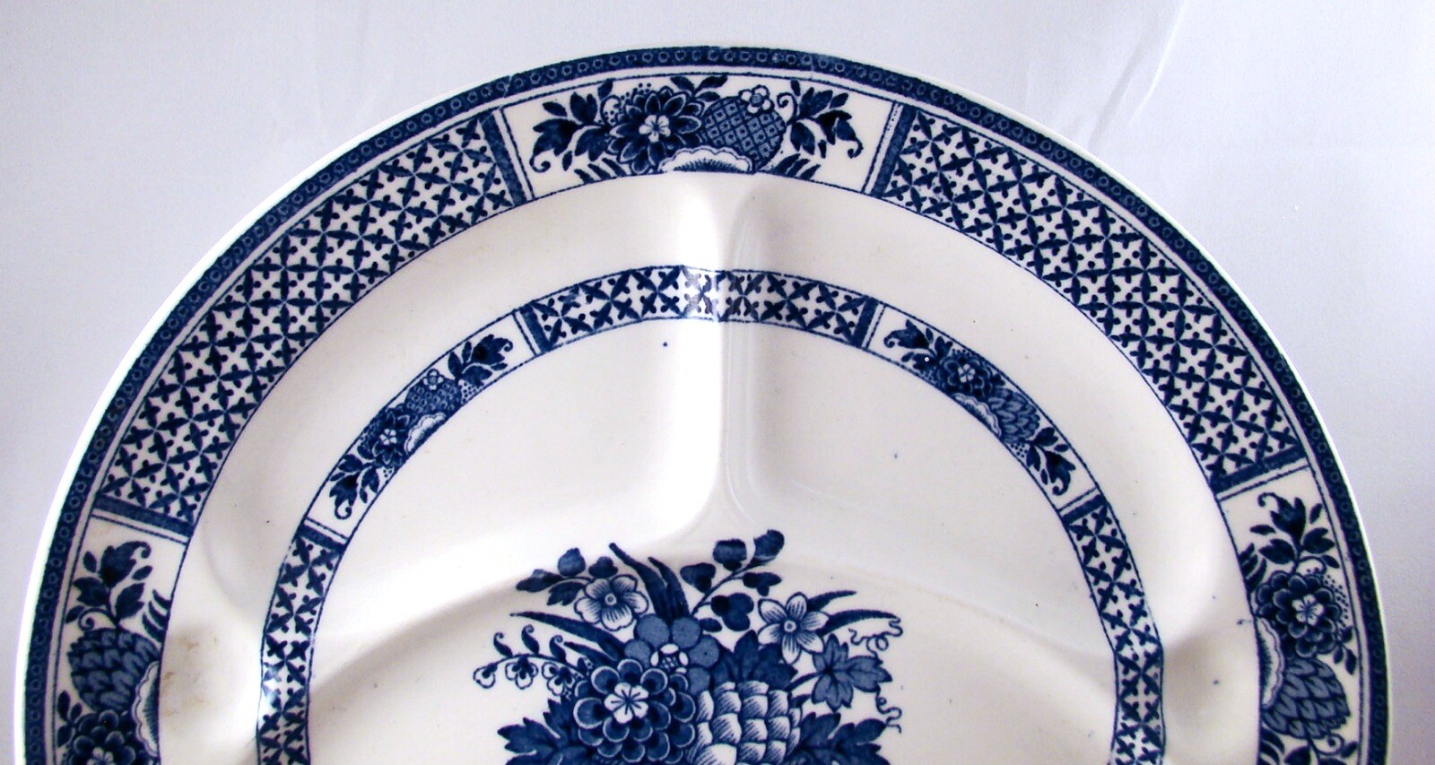 Booths England Flow Blue NANKIN A1452 Divided Grill Plate READ