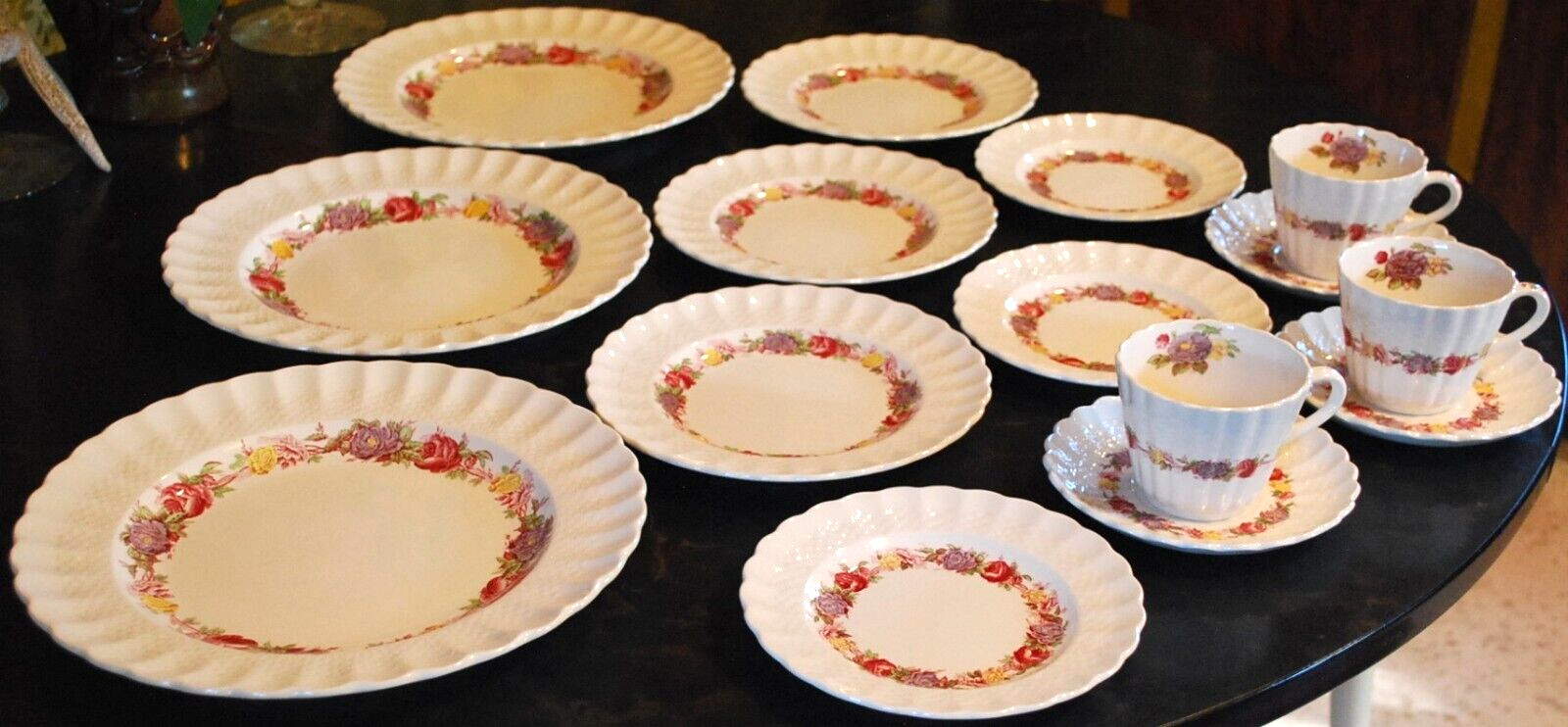 Vtg Set 3 SPODE ROSE BRIAR 5 Piece Place Settings [15 pc total] England OLD MARK