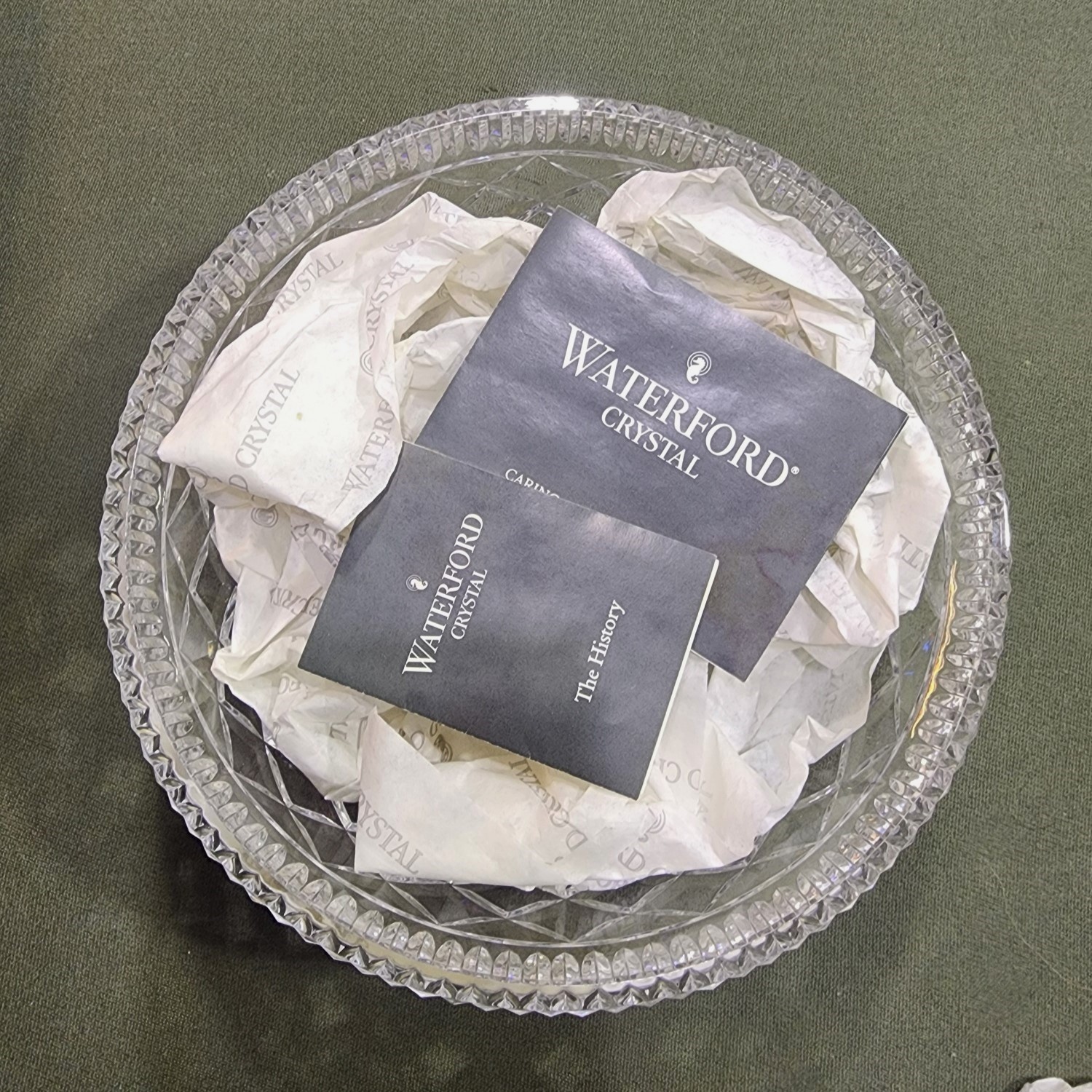 Waterford Crystal 8″ Salad Bowl Unused in Box Wedding Gift from 1988