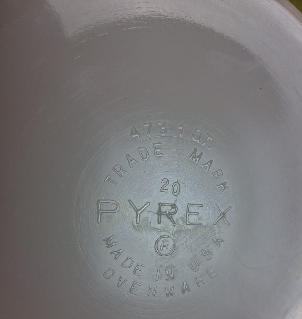 Pyrex Verde Olive Green Casserole Dish 7.5” 473 1qt Vintage ” No Lid”