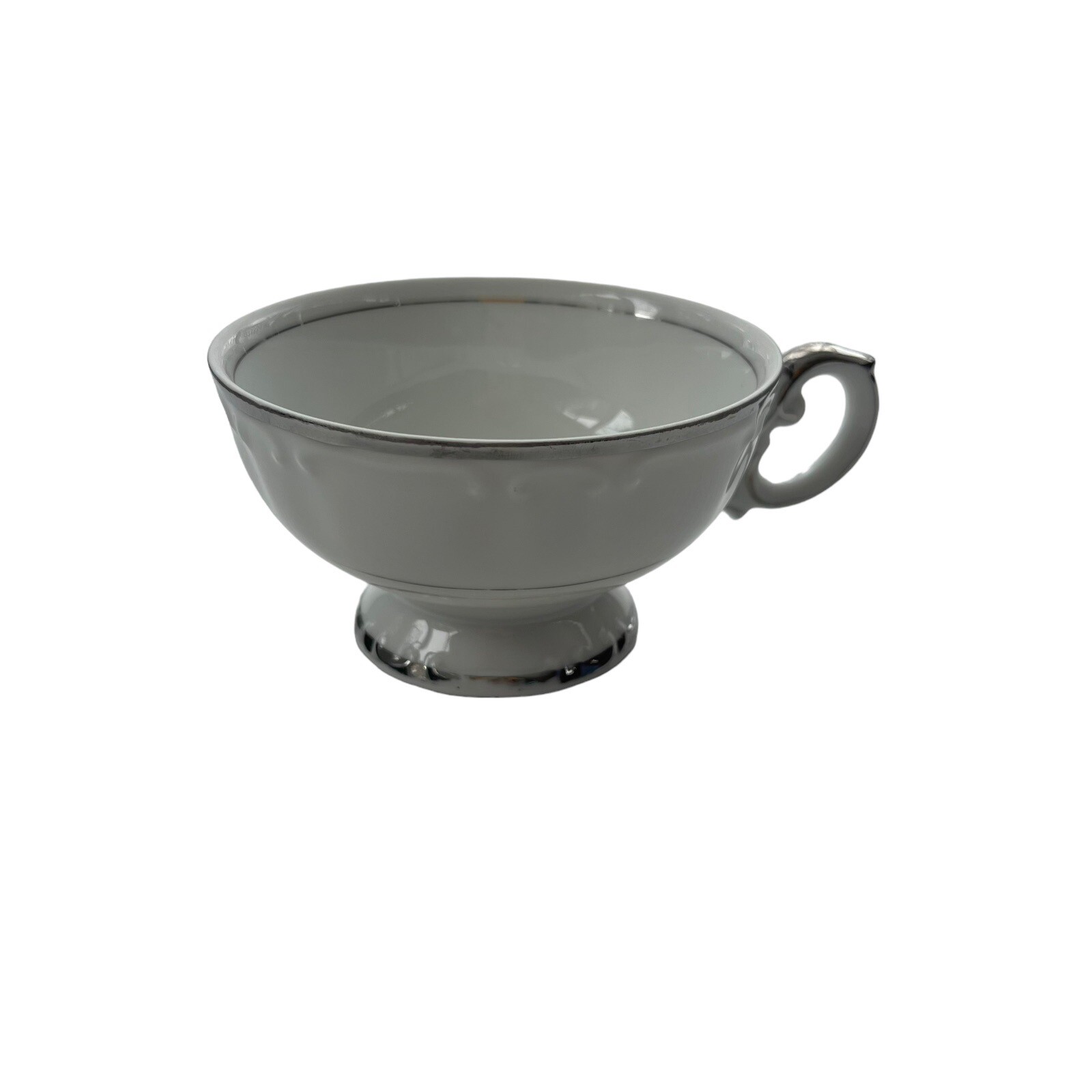 Vintage 1963 Silver Sonata By HARMONY HOUSE FINE CHINA Footed Tea and Coffee Cup