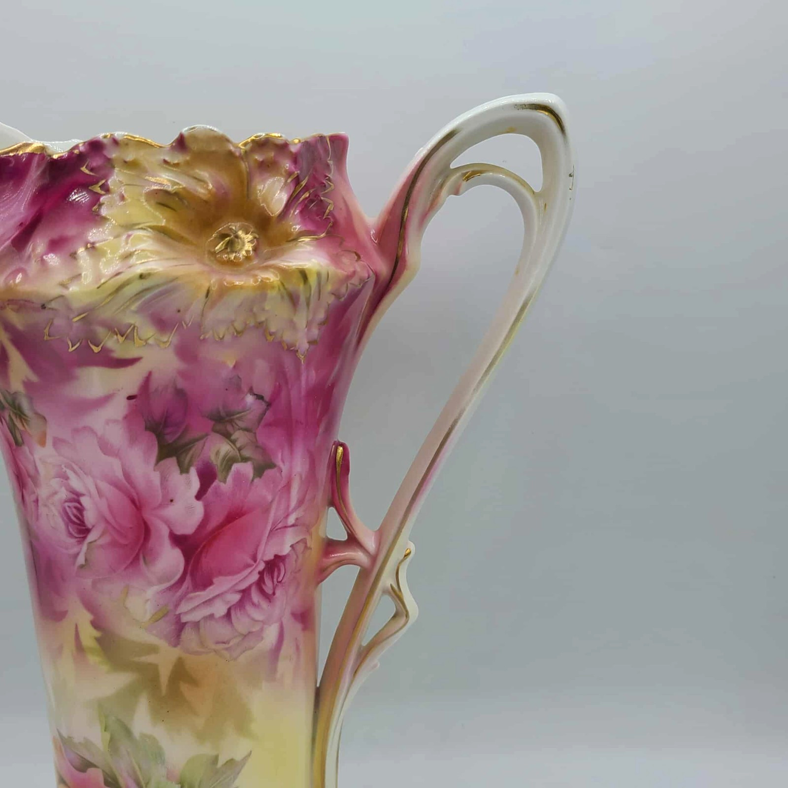 Antique RS Prussia Tankard Pitcher 11″H Art Nouveau. Excellent condition.